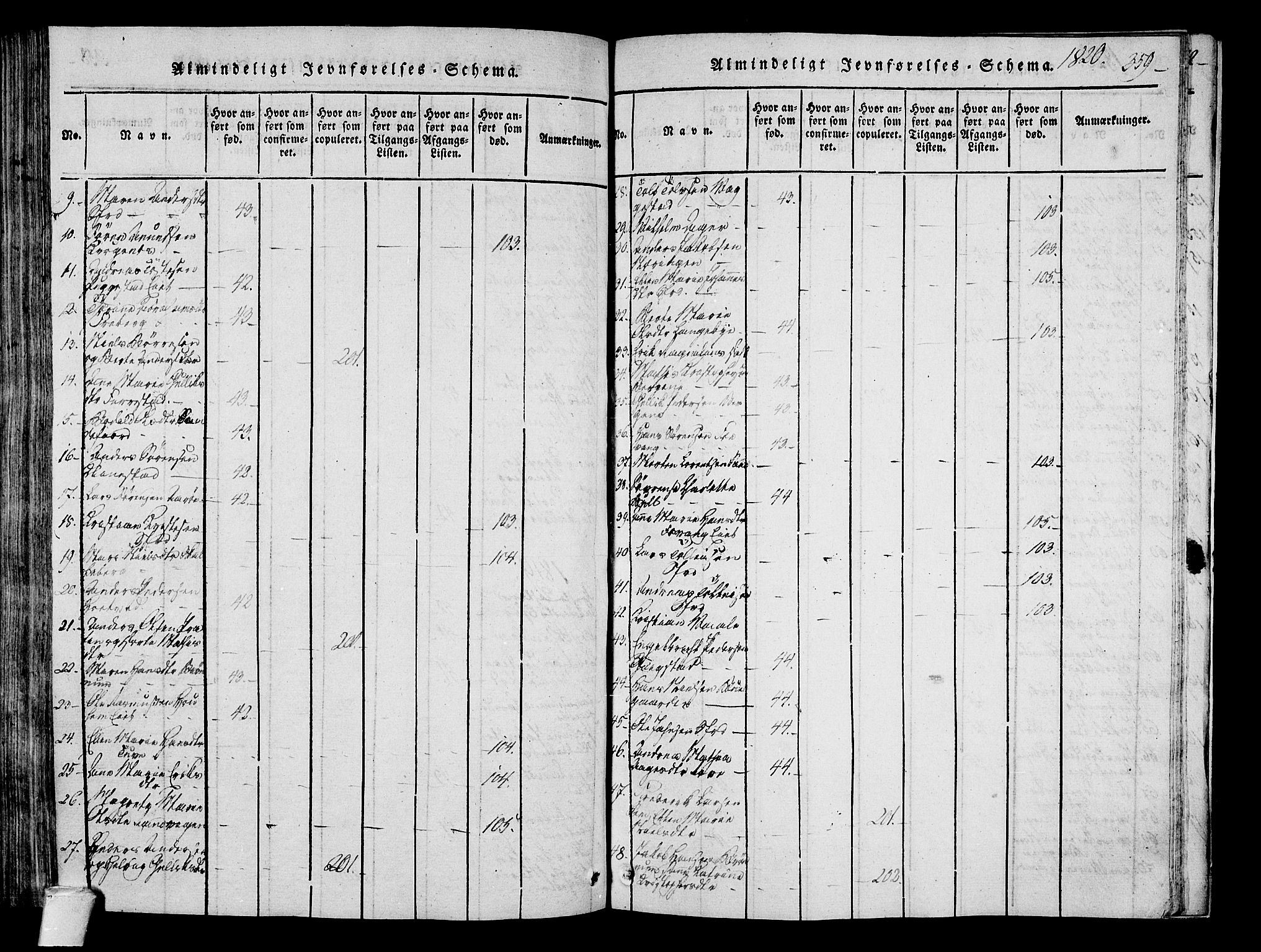 Sandar kirkebøker, SAKO/A-243/F/Fa/L0004: Parish register (official) no. 4, 1814-1832, p. 359
