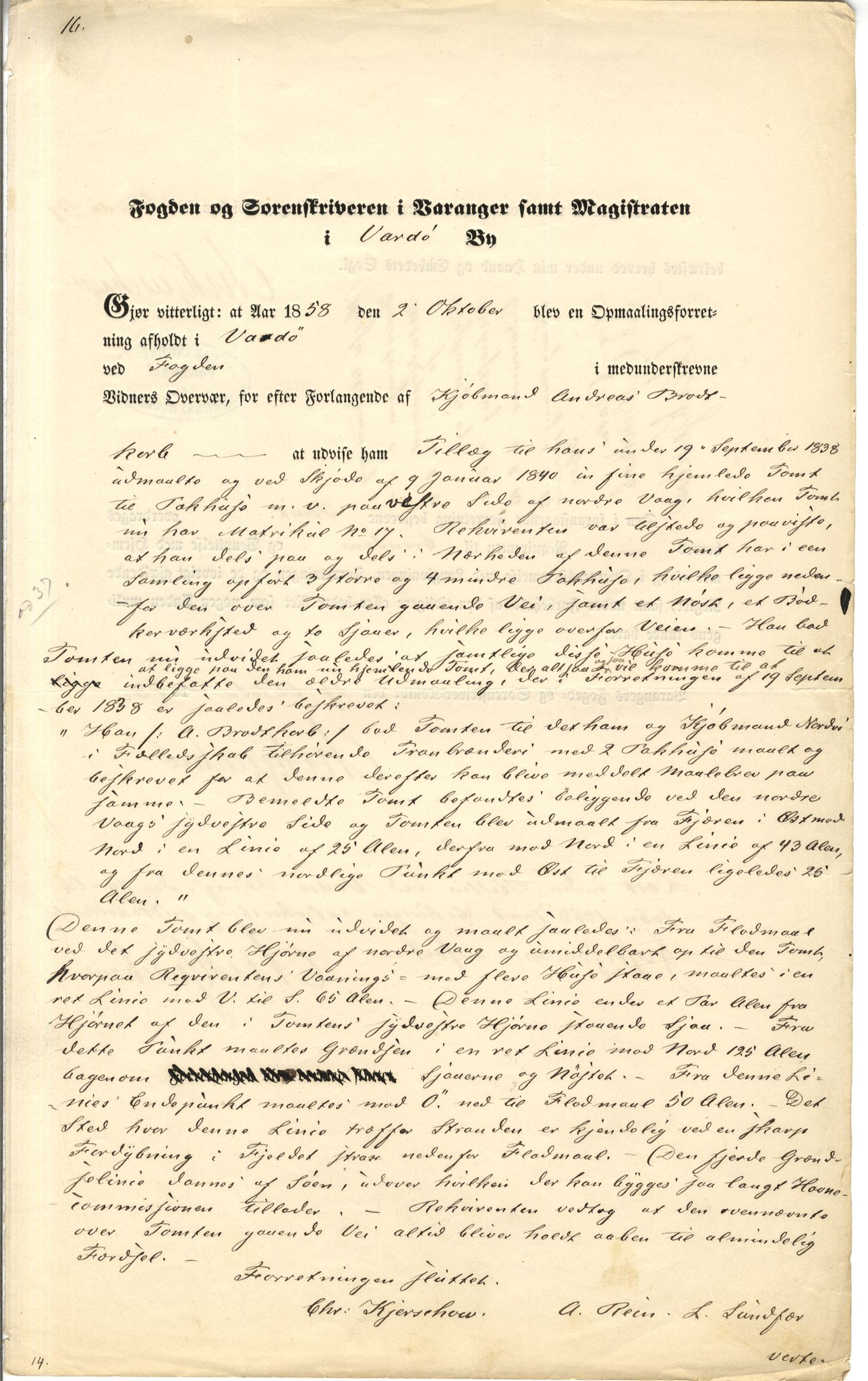 Brodtkorb handel A/S, VAMU/A-0001/Q/Qb/L0001: Skjøter og grunnbrev i Vardø by, 1822-1943, p. 220