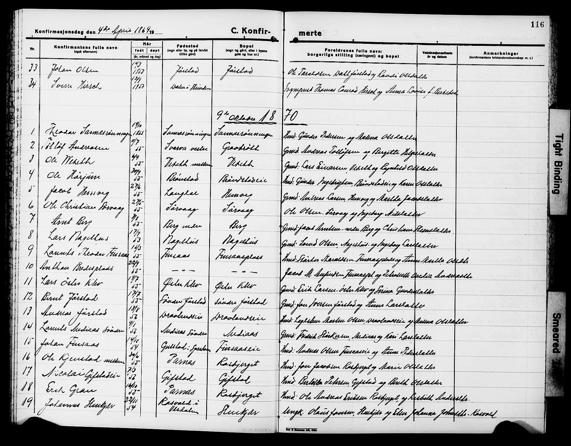 Ministerialprotokoller, klokkerbøker og fødselsregistre - Nord-Trøndelag, AV/SAT-A-1458/749/L0485: Parish register (official) no. 749D01, 1857-1872, p. 116