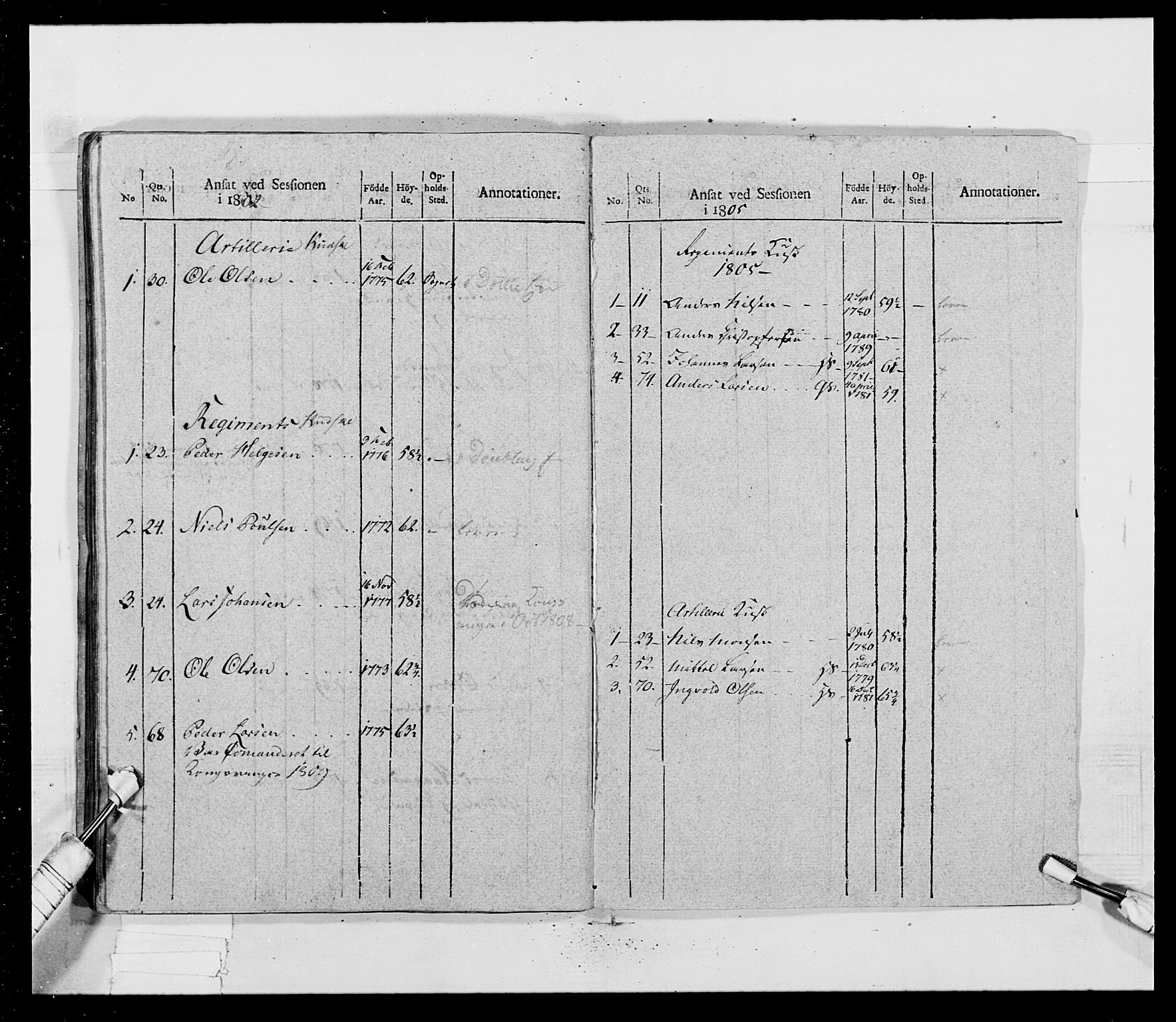 Generalitets- og kommissariatskollegiet, Det kongelige norske kommissariatskollegium, AV/RA-EA-5420/E/Eh/L0017: Opplandske dragonregiment, 1802-1805, p. 375