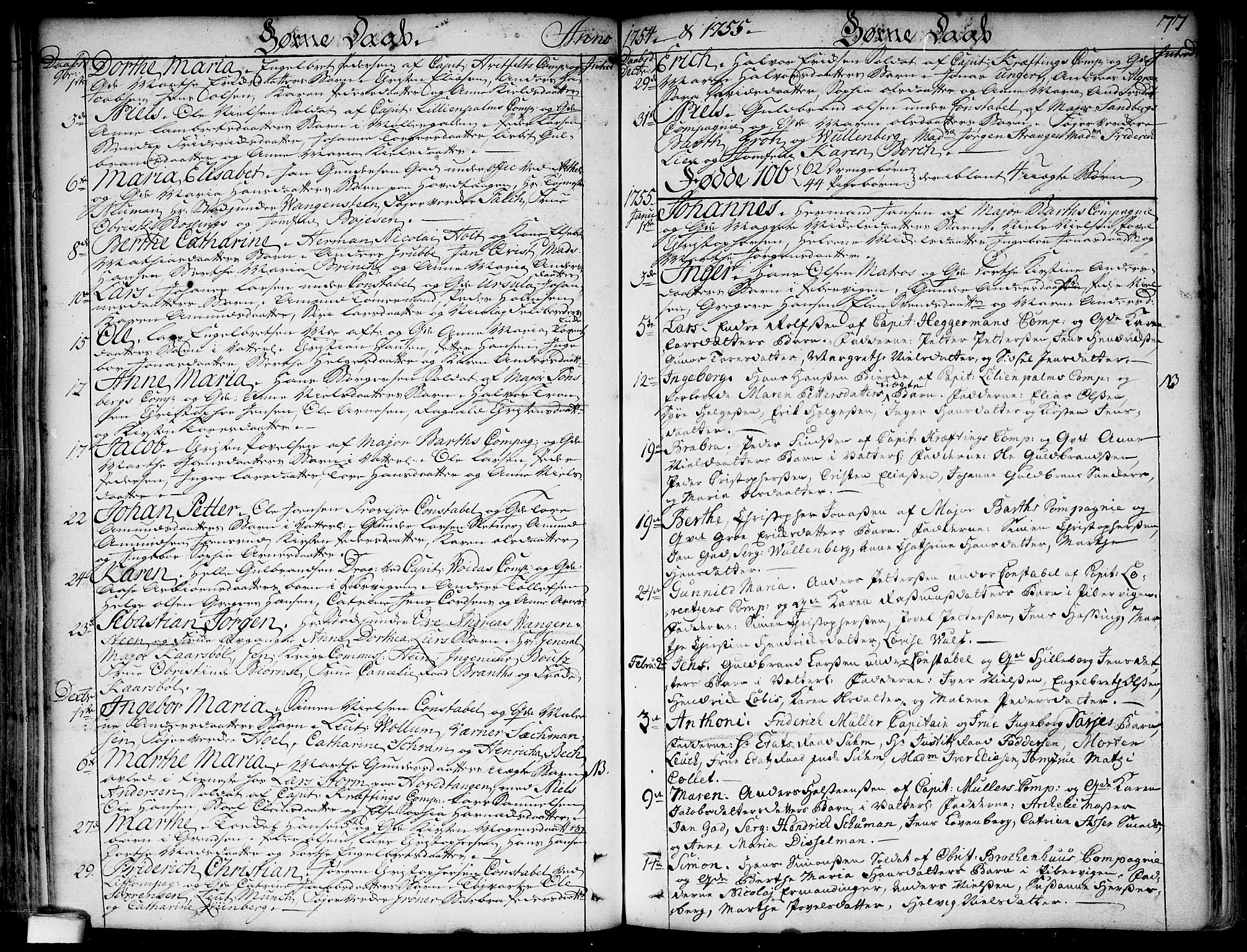 Garnisonsmenigheten Kirkebøker, SAO/A-10846/F/Fa/L0001: Parish register (official) no. 1, 1734-1756, p. 77