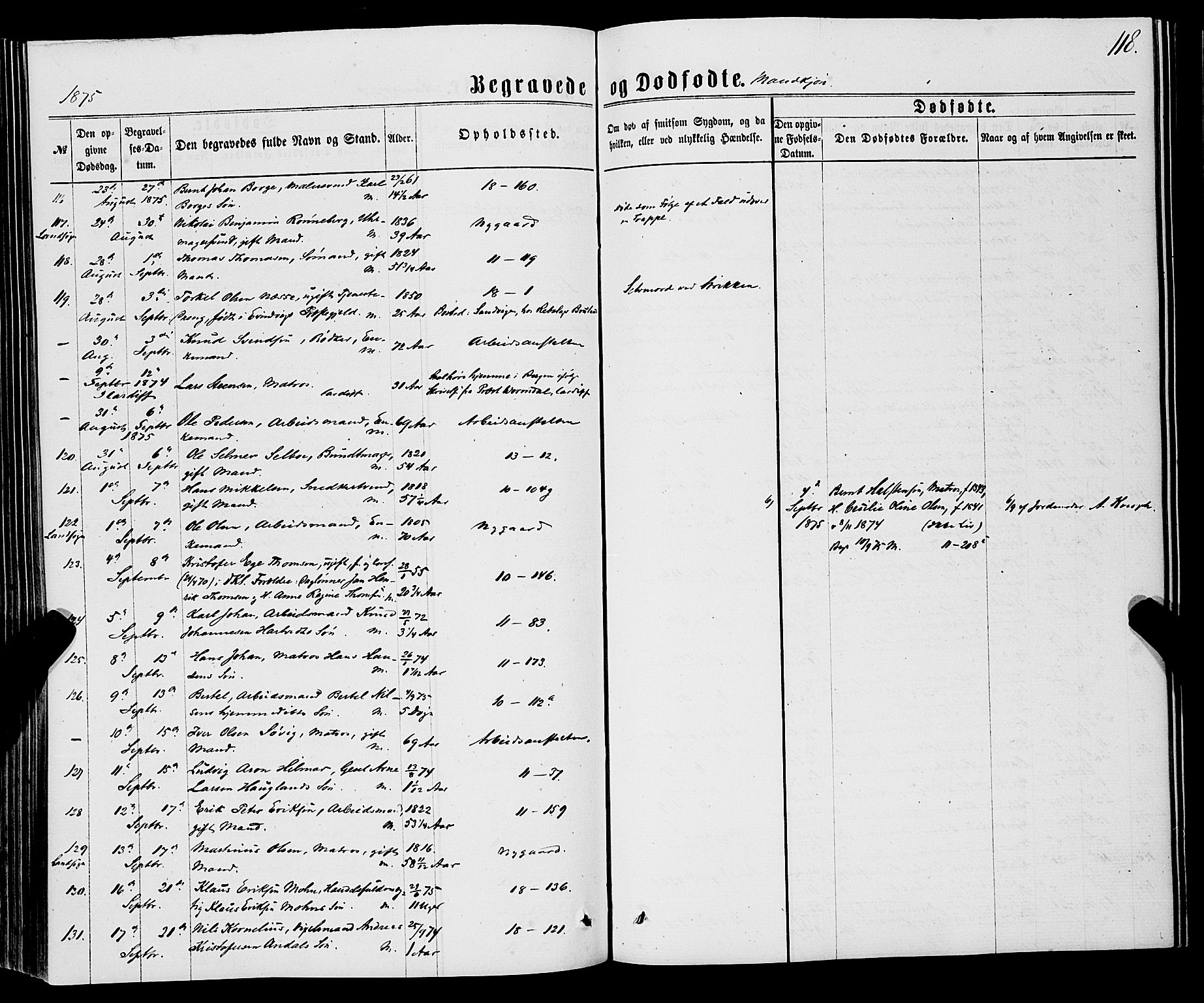 Domkirken sokneprestembete, AV/SAB-A-74801/H/Haa/L0042: Parish register (official) no. E 3, 1863-1876, p. 118