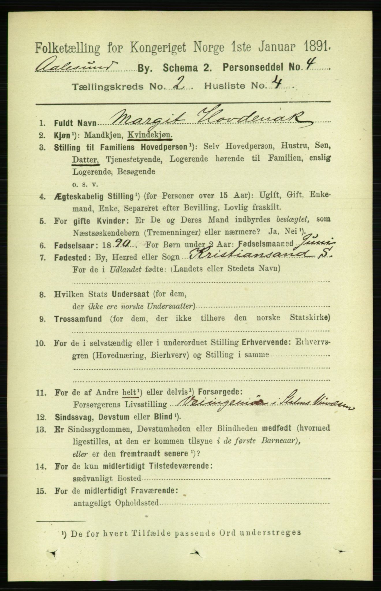 RA, 1891 census for 1501 Ålesund, 1891, p. 1767