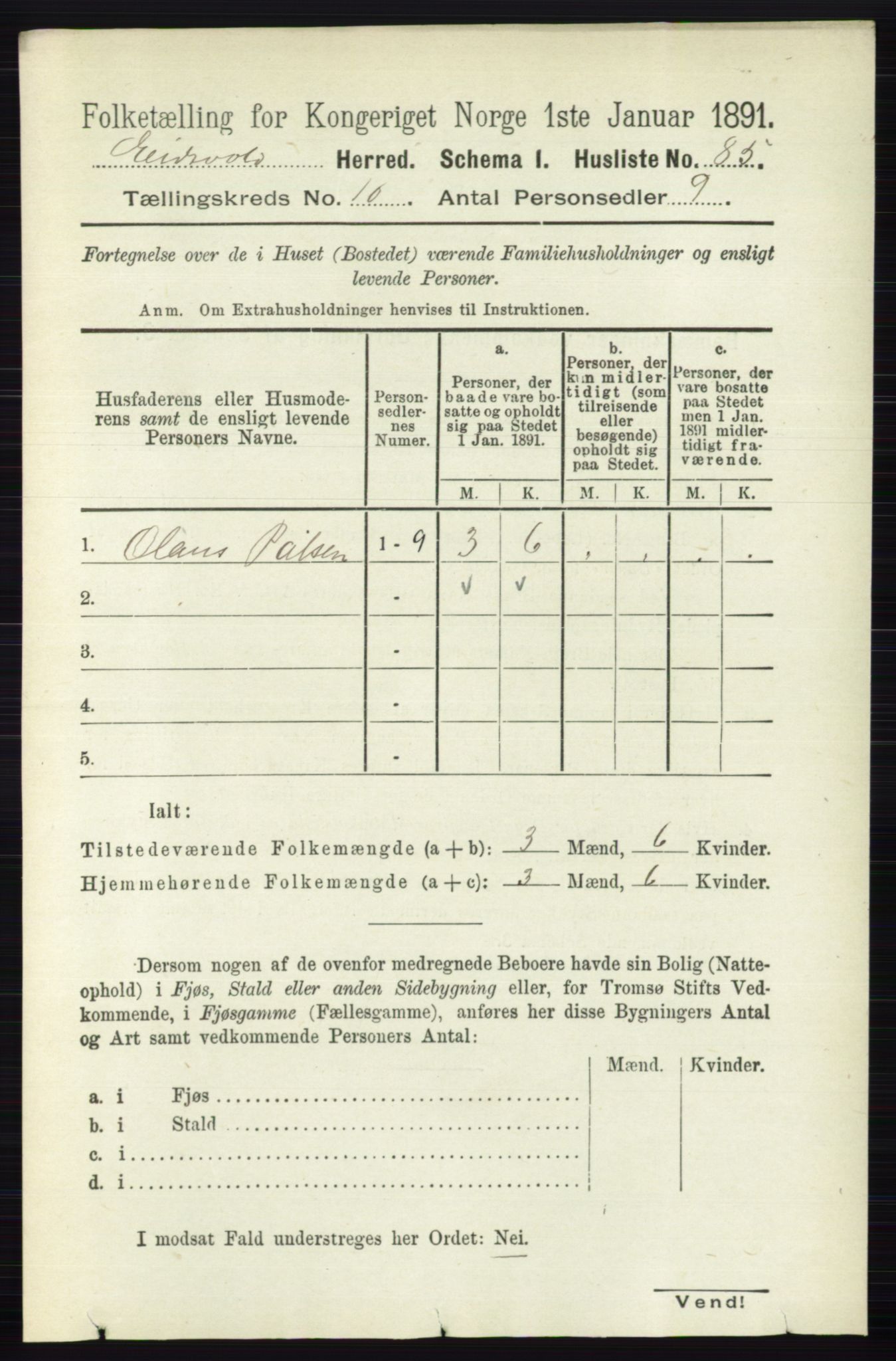 RA, 1891 census for 0237 Eidsvoll, 1891, p. 6764