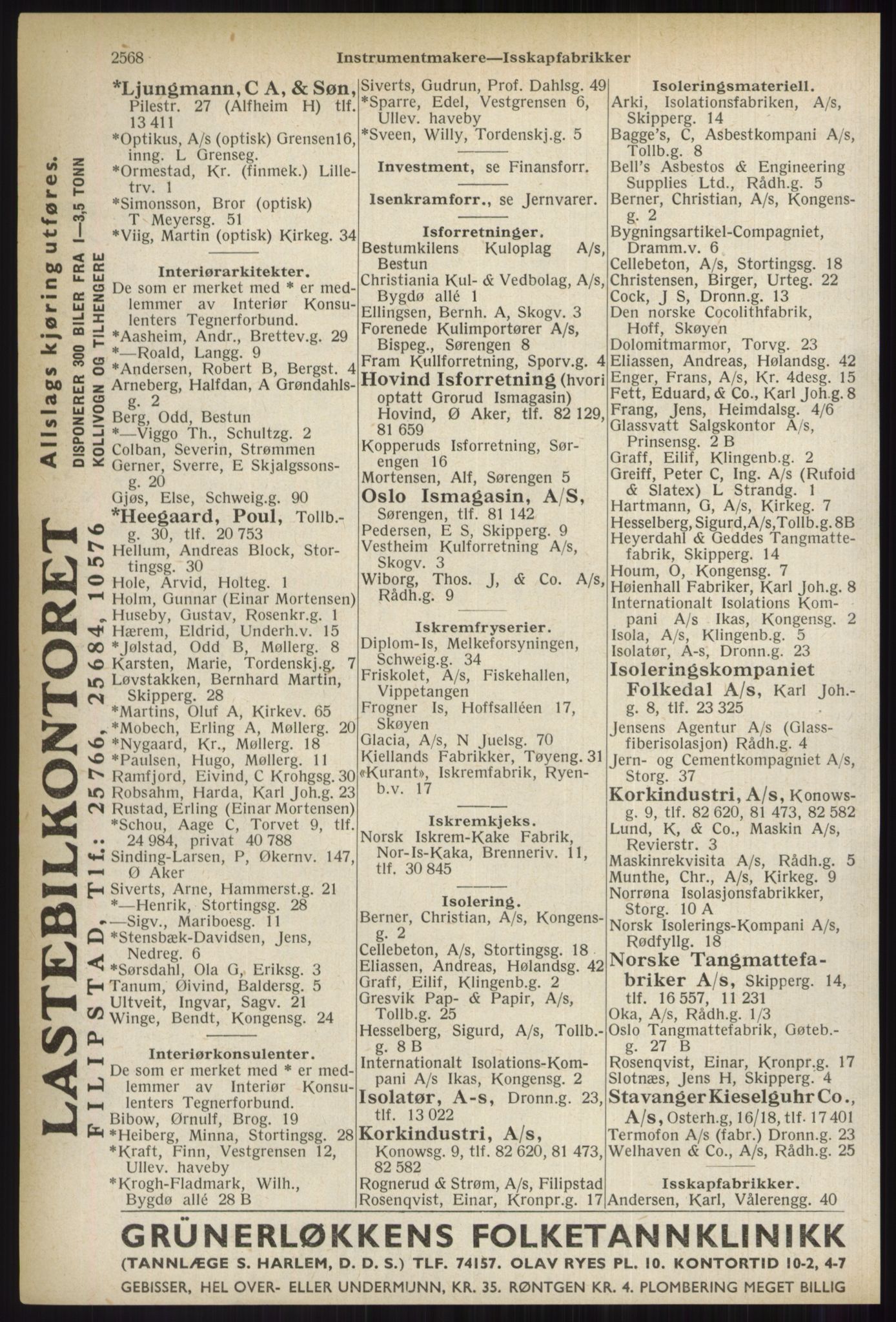 Kristiania/Oslo adressebok, PUBL/-, 1937, p. 2568