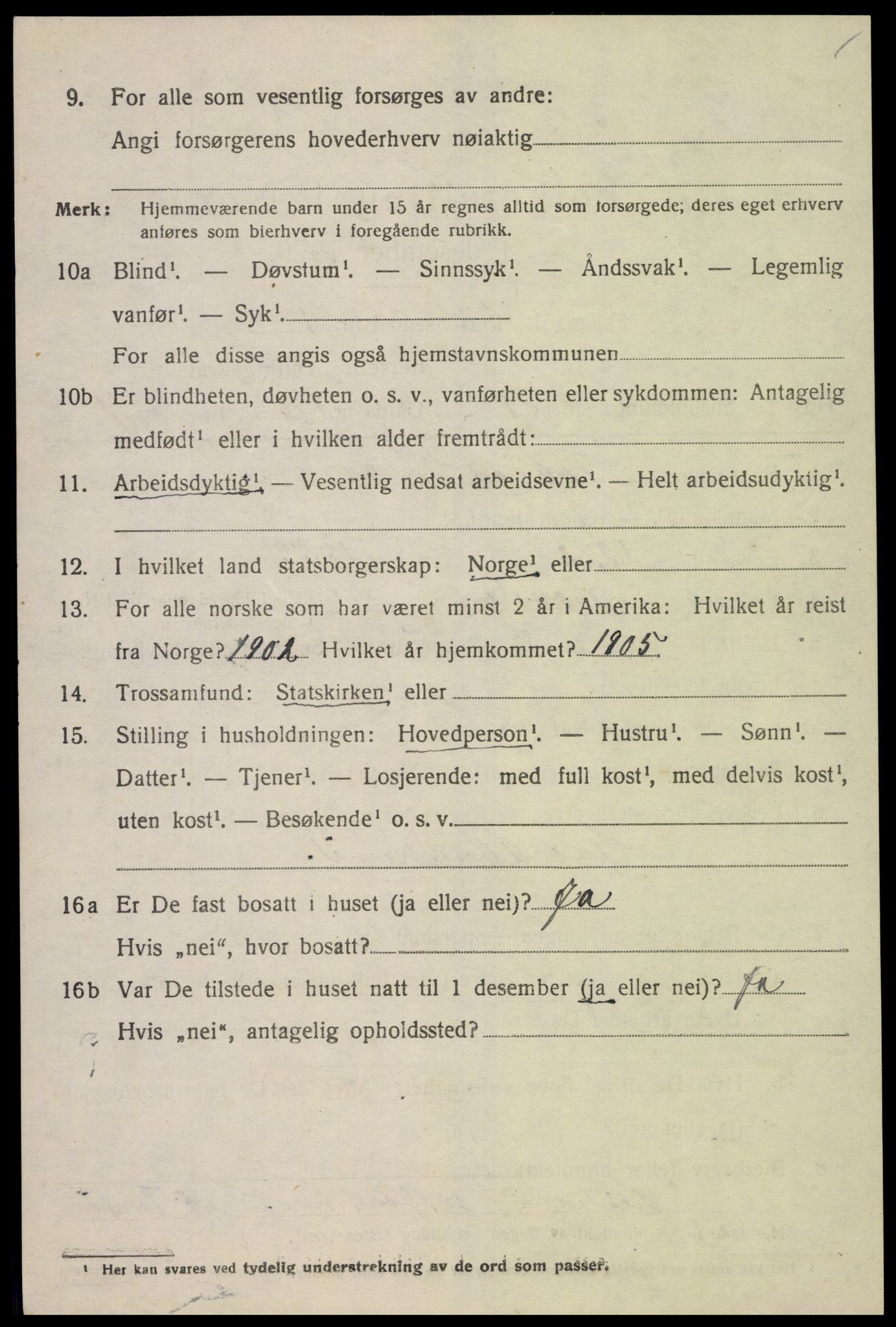 SAK, 1920 census for Spangereid, 1920, p. 3492