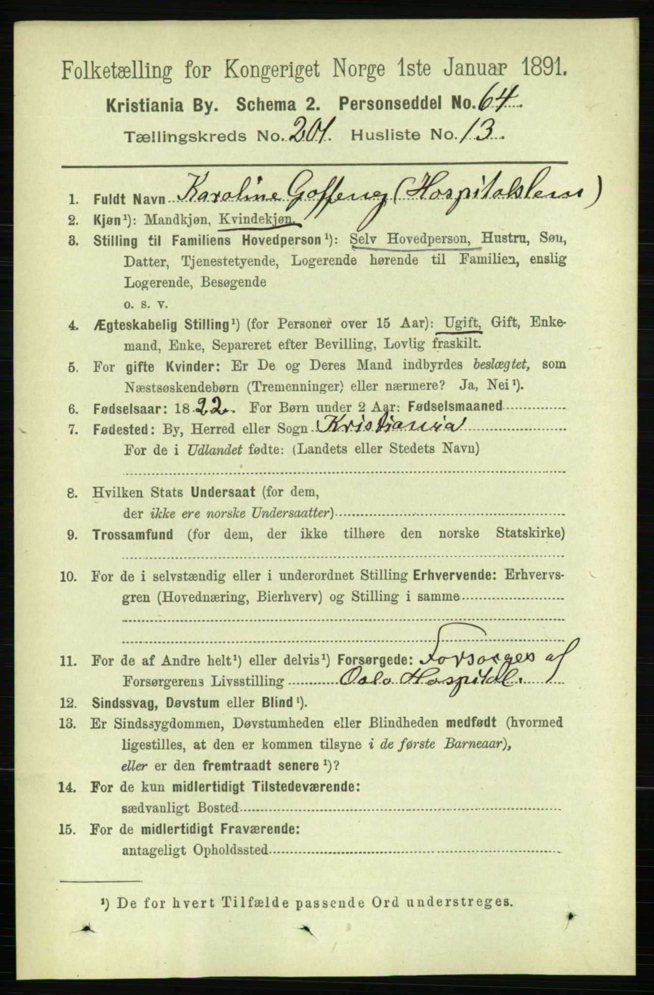 RA, 1891 census for 0301 Kristiania, 1891, p. 121178