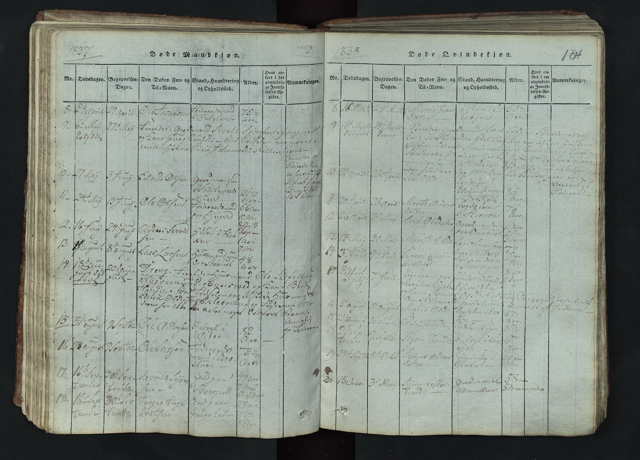 Lom prestekontor, SAH/PREST-070/L/L0002: Parish register (copy) no. 2, 1815-1844, p. 104