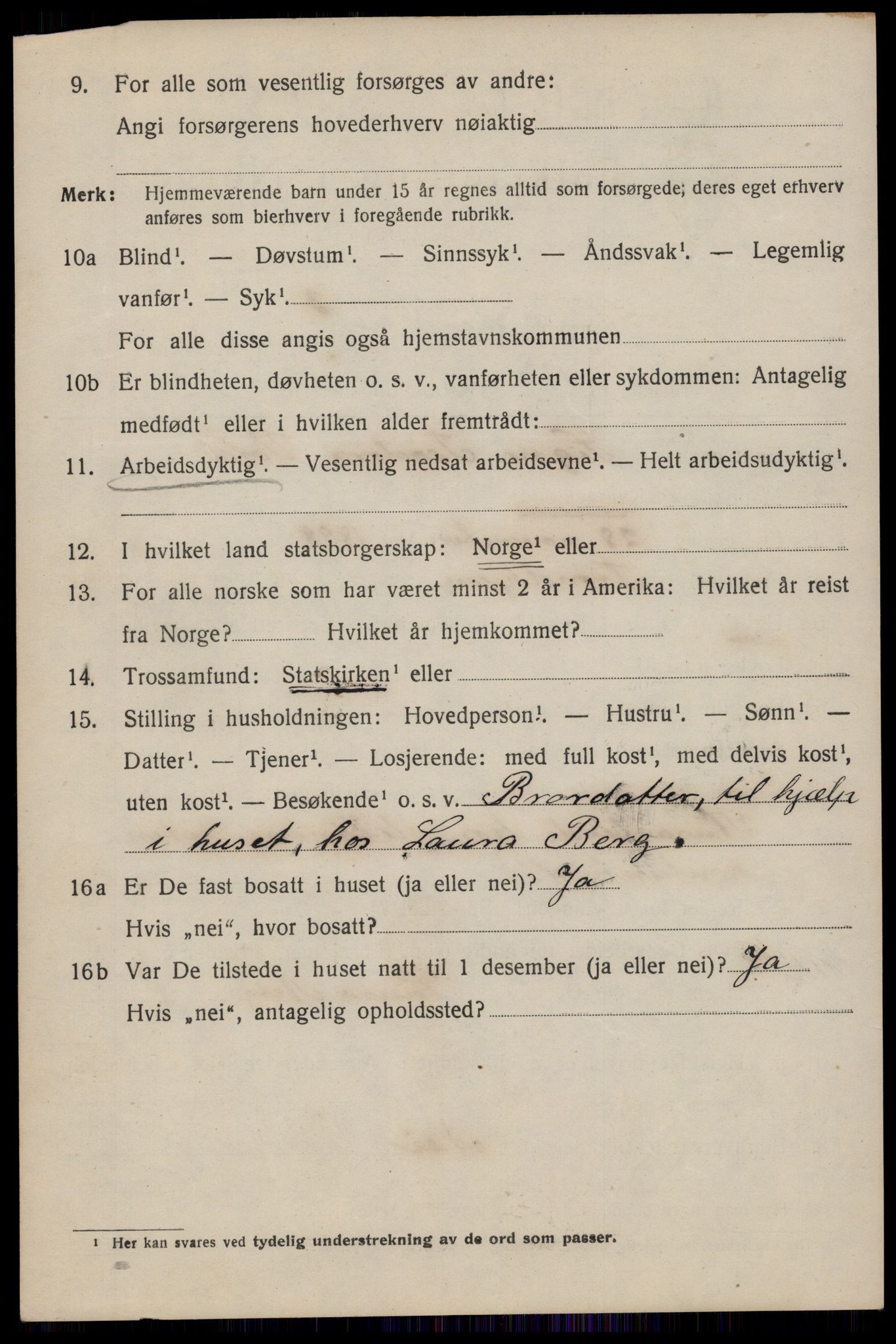 SAT, 1920 census for Trondheim, 1920, p. 143077