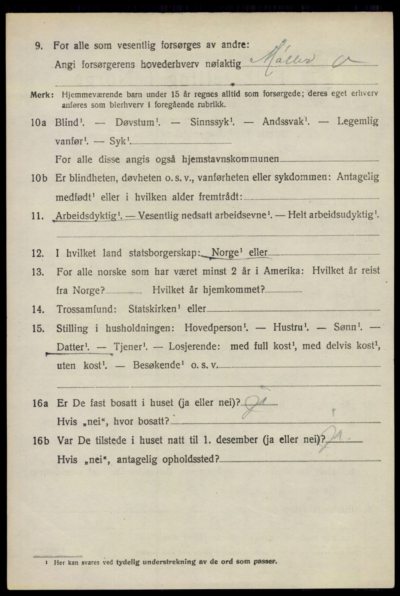SAO, 1920 census for Ullensaker, 1920, p. 16084