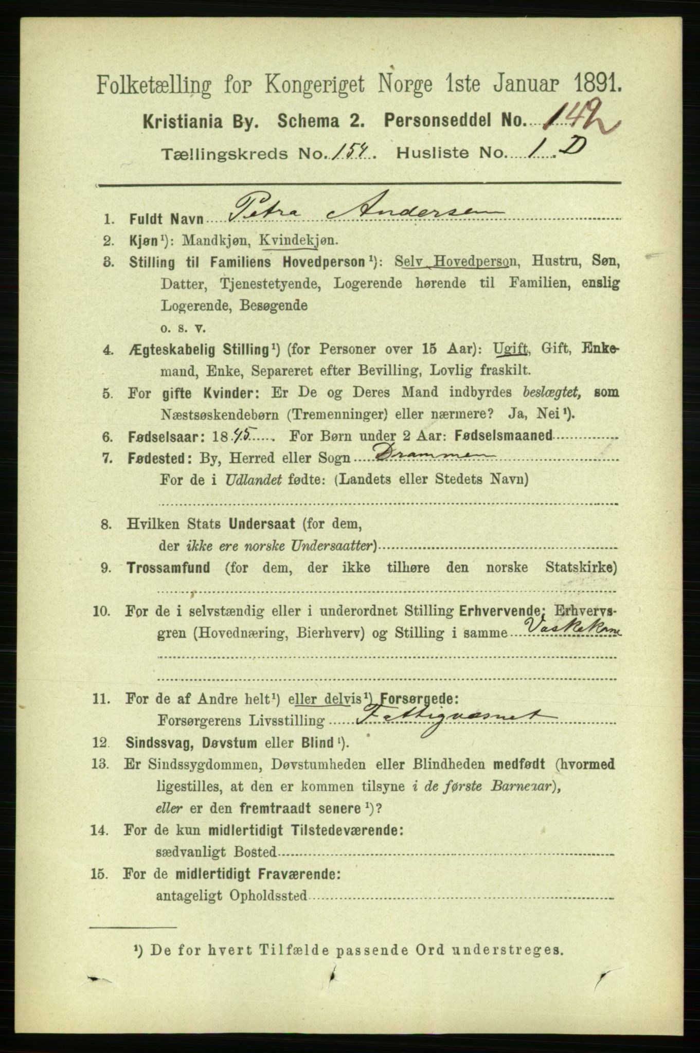 RA, 1891 census for 0301 Kristiania, 1891, p. 87386