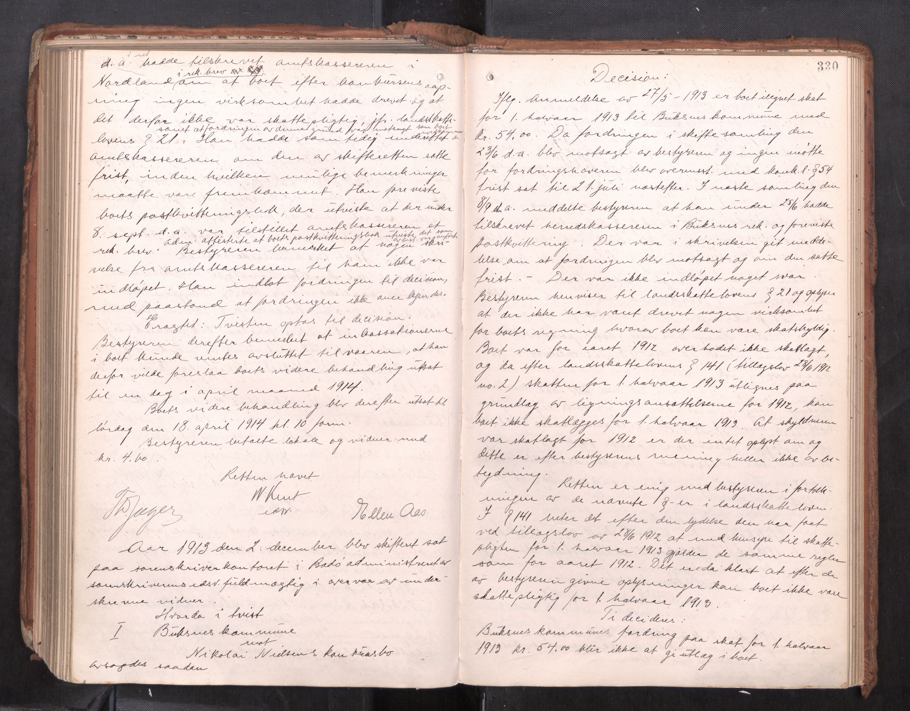 Salten sorenskriveri, AV/SAT-A-4578/1/3/3B/L0012: Skiftebehandlingsprotokoll, 1910-1915, p. 330