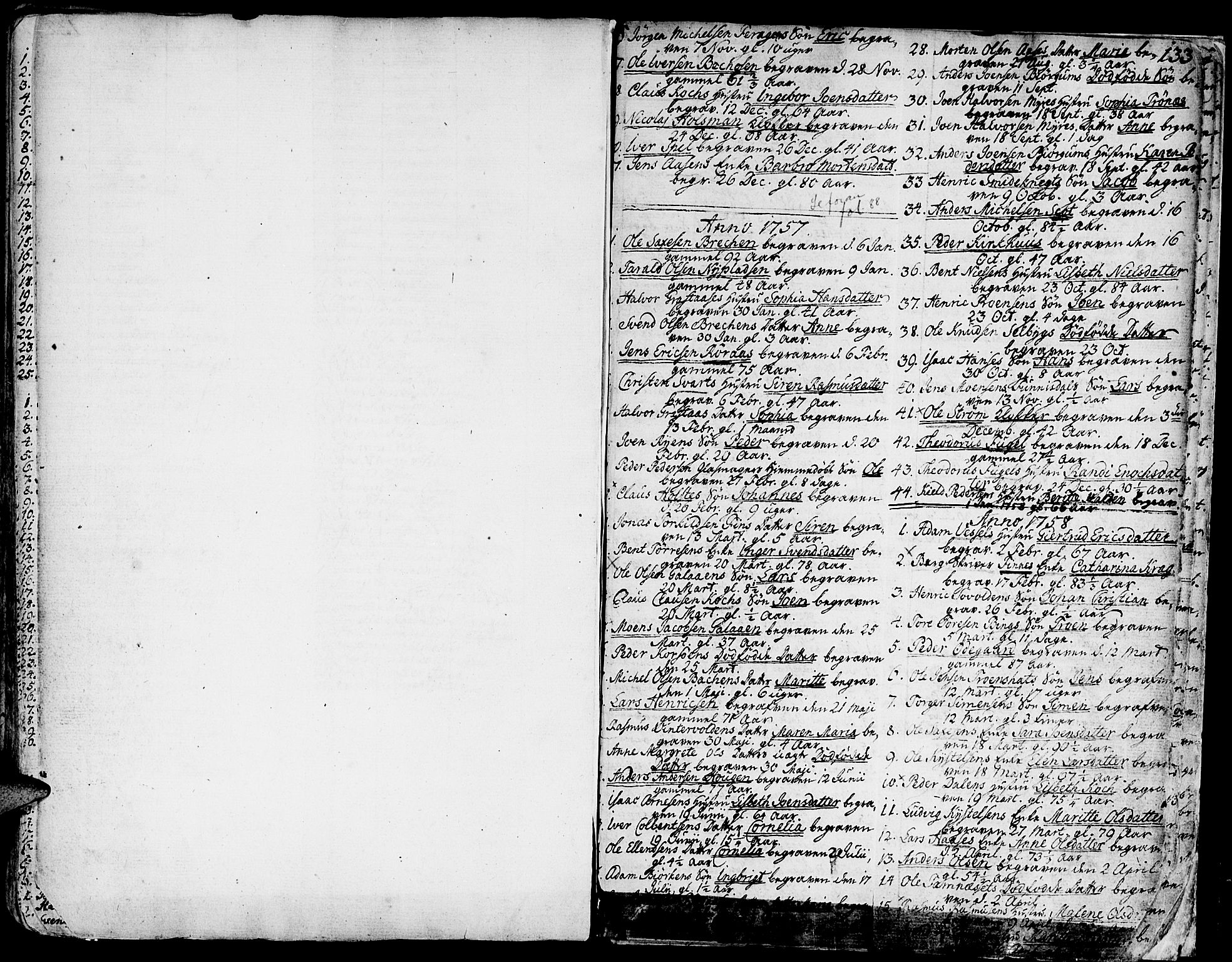 Ministerialprotokoller, klokkerbøker og fødselsregistre - Sør-Trøndelag, SAT/A-1456/681/L0925: Parish register (official) no. 681A03, 1727-1766, p. 133