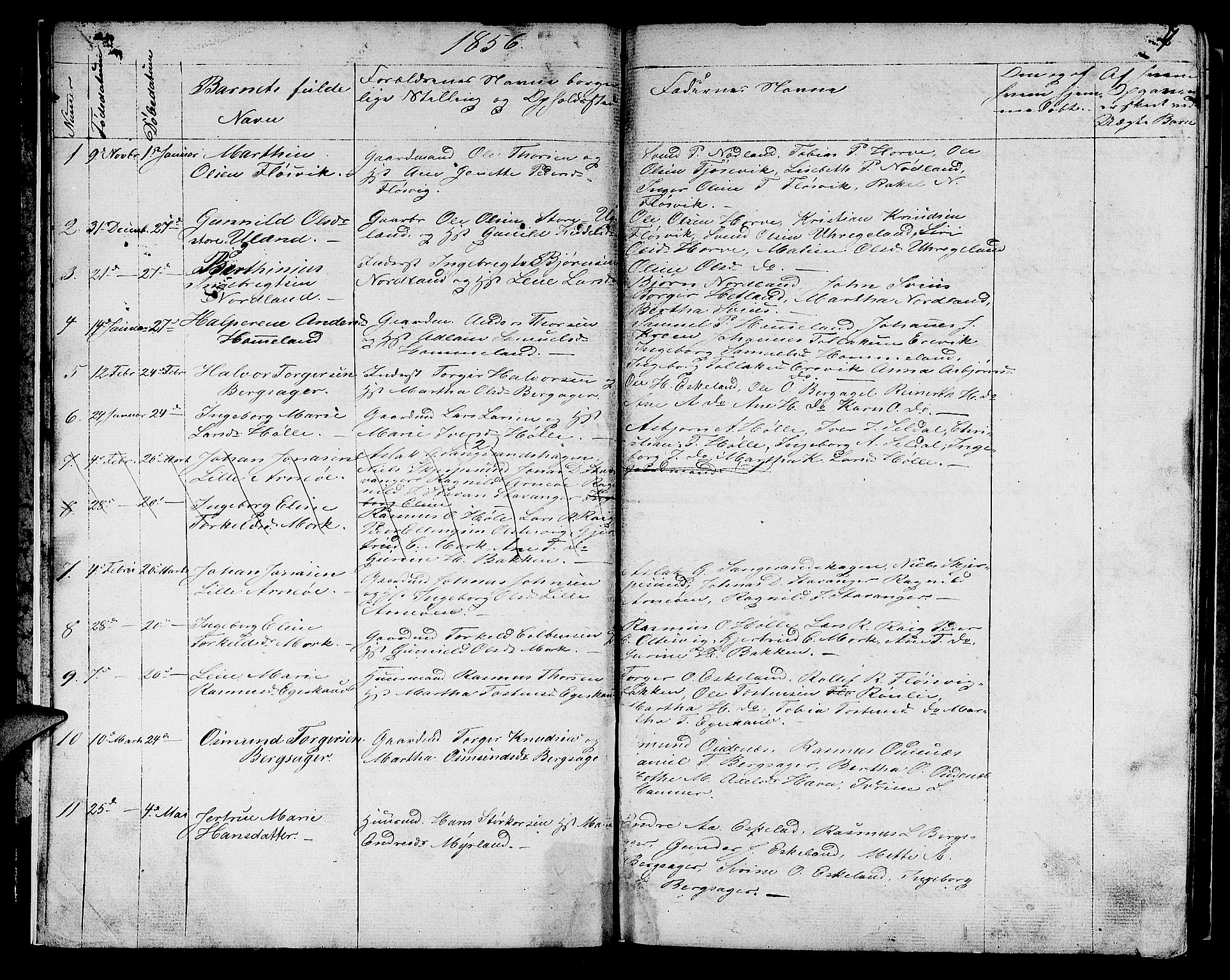 Høgsfjord sokneprestkontor, SAST/A-101624/H/Ha/Hab/L0001: Parish register (copy) no. B 1, 1855-1885, p. 7