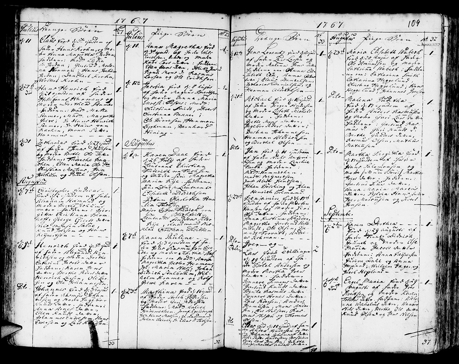 Korskirken sokneprestembete, SAB/A-76101/H/Haa/L0005: Parish register (official) no. A 5, 1751-1789, p. 109