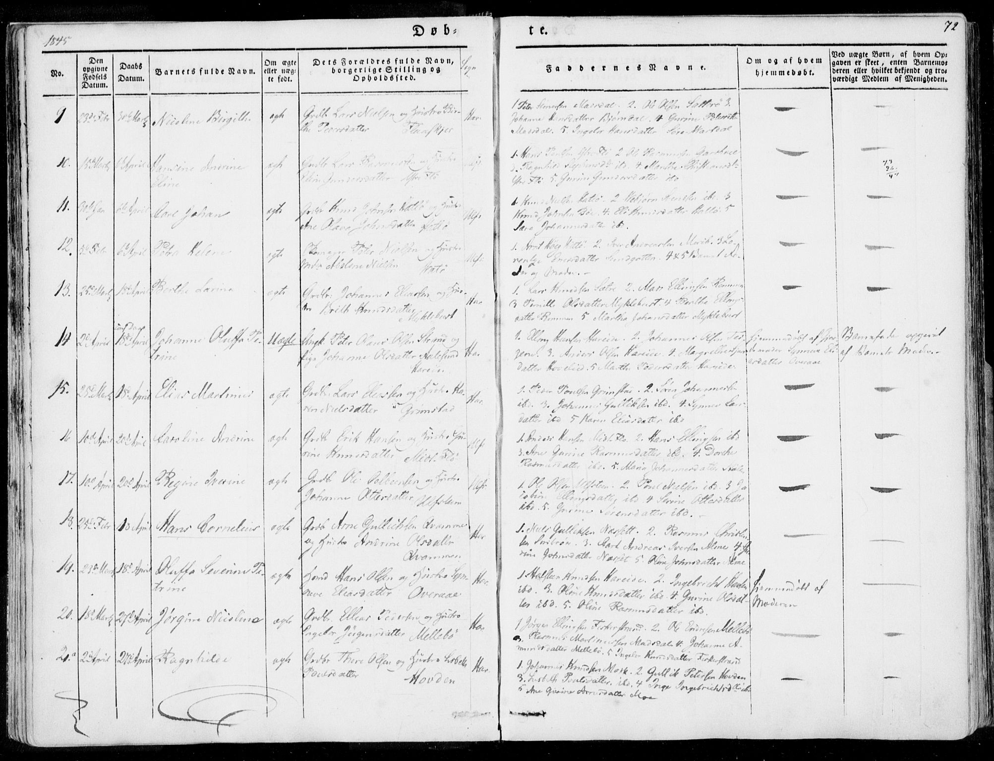 Ministerialprotokoller, klokkerbøker og fødselsregistre - Møre og Romsdal, AV/SAT-A-1454/509/L0104: Parish register (official) no. 509A02, 1833-1847, p. 72