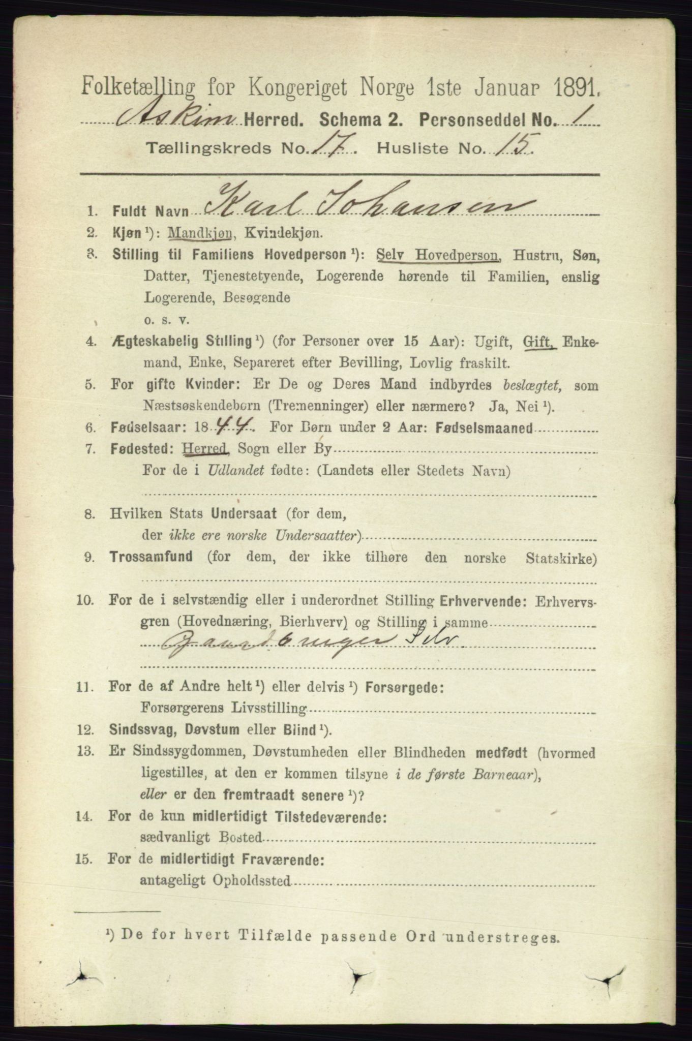 RA, 1891 census for 0124 Askim, 1891, p. 2935