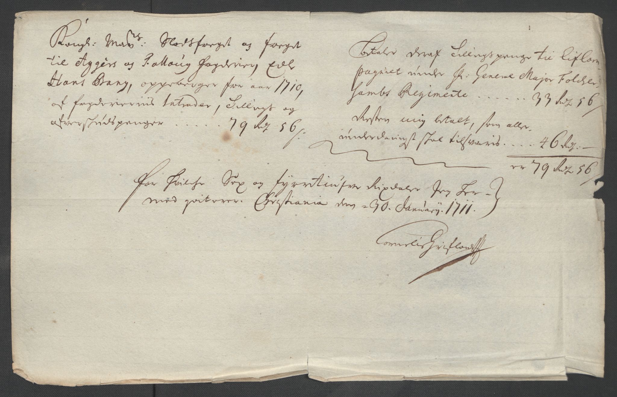 Rentekammeret inntil 1814, Reviderte regnskaper, Fogderegnskap, RA/EA-4092/R10/L0448: Fogderegnskap Aker og Follo, 1710-1711, p. 77