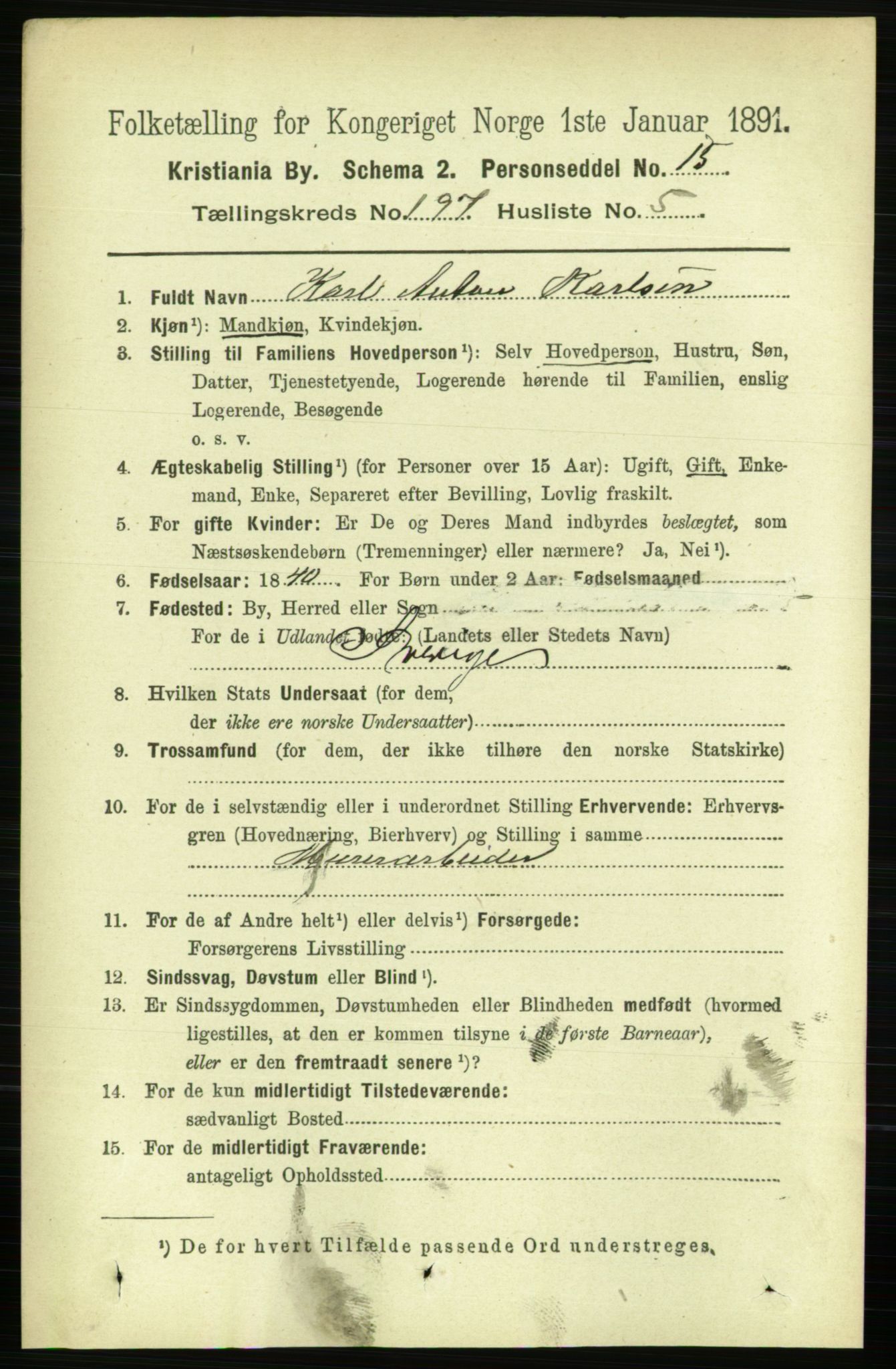 RA, 1891 census for 0301 Kristiania, 1891, p. 118904