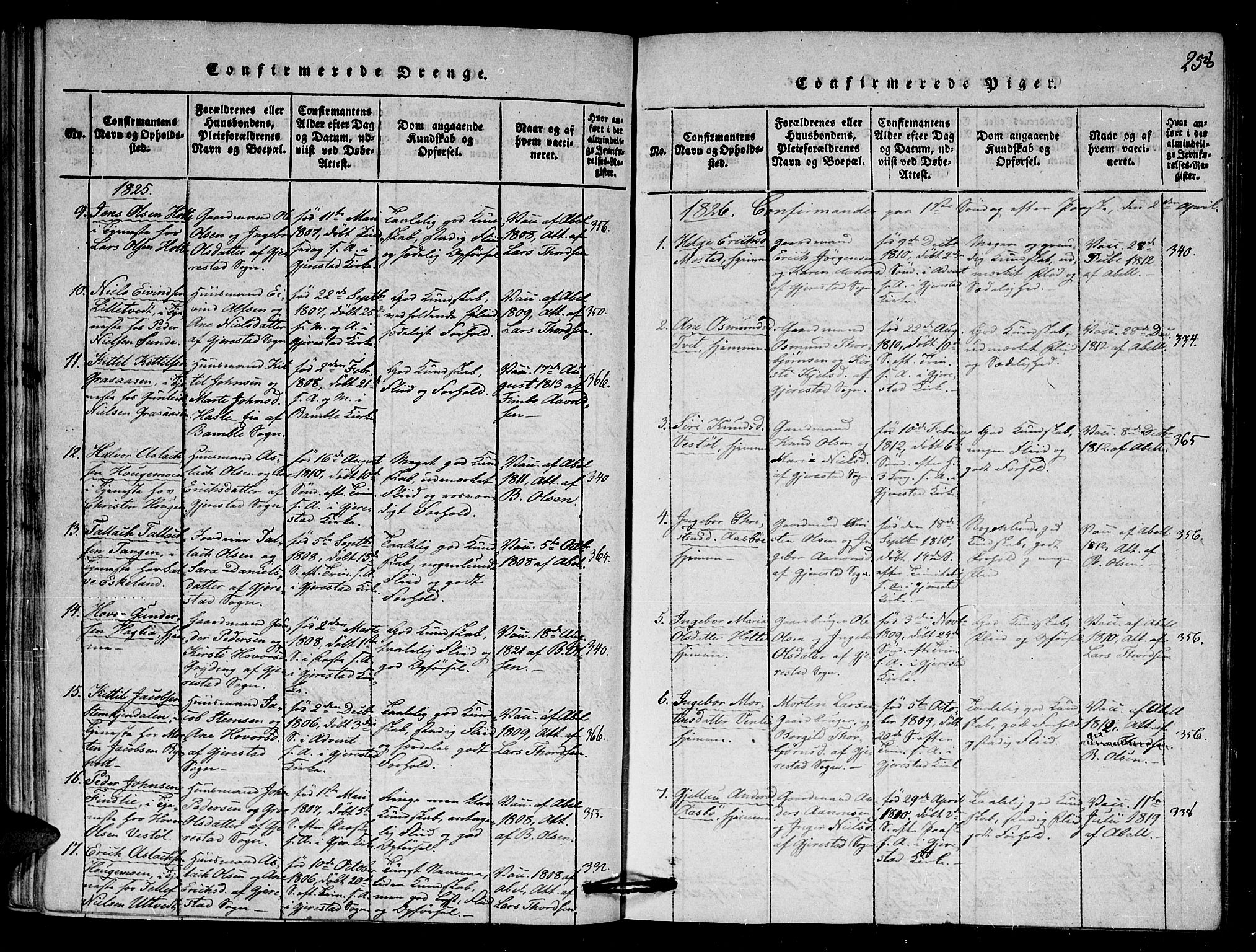 Gjerstad sokneprestkontor, AV/SAK-1111-0014/F/Fa/Faa/L0004: Parish register (official) no. A 4, 1816-1829, p. 258