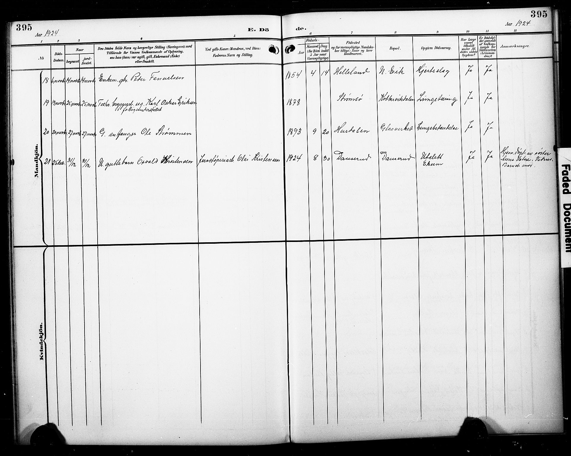 Skoger kirkebøker, AV/SAKO-A-59/G/Ga/L0003: Parish register (copy) no. I 3, 1900-1927, p. 395