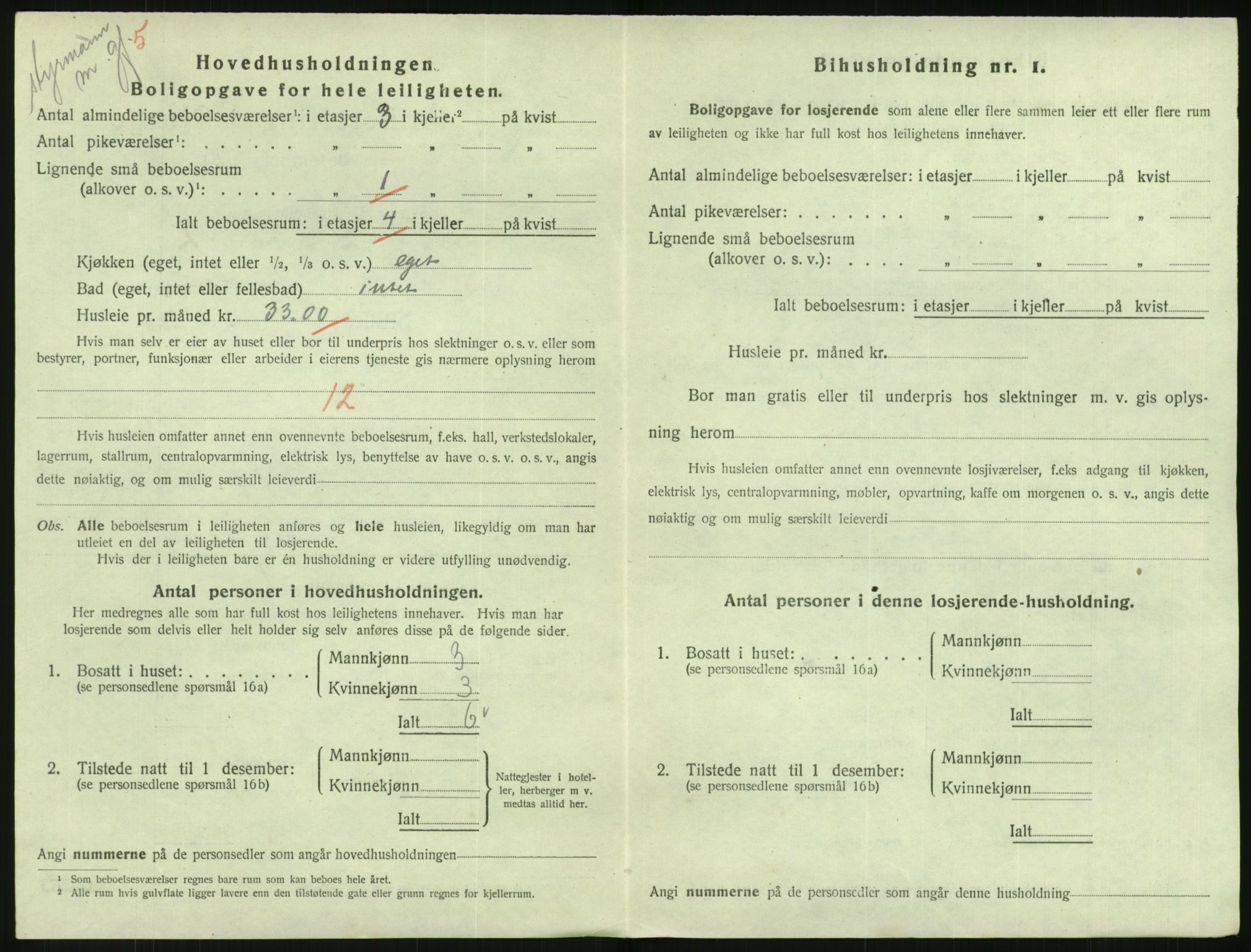 SAK, 1920 census for Flekkefjord, 1920, p. 833