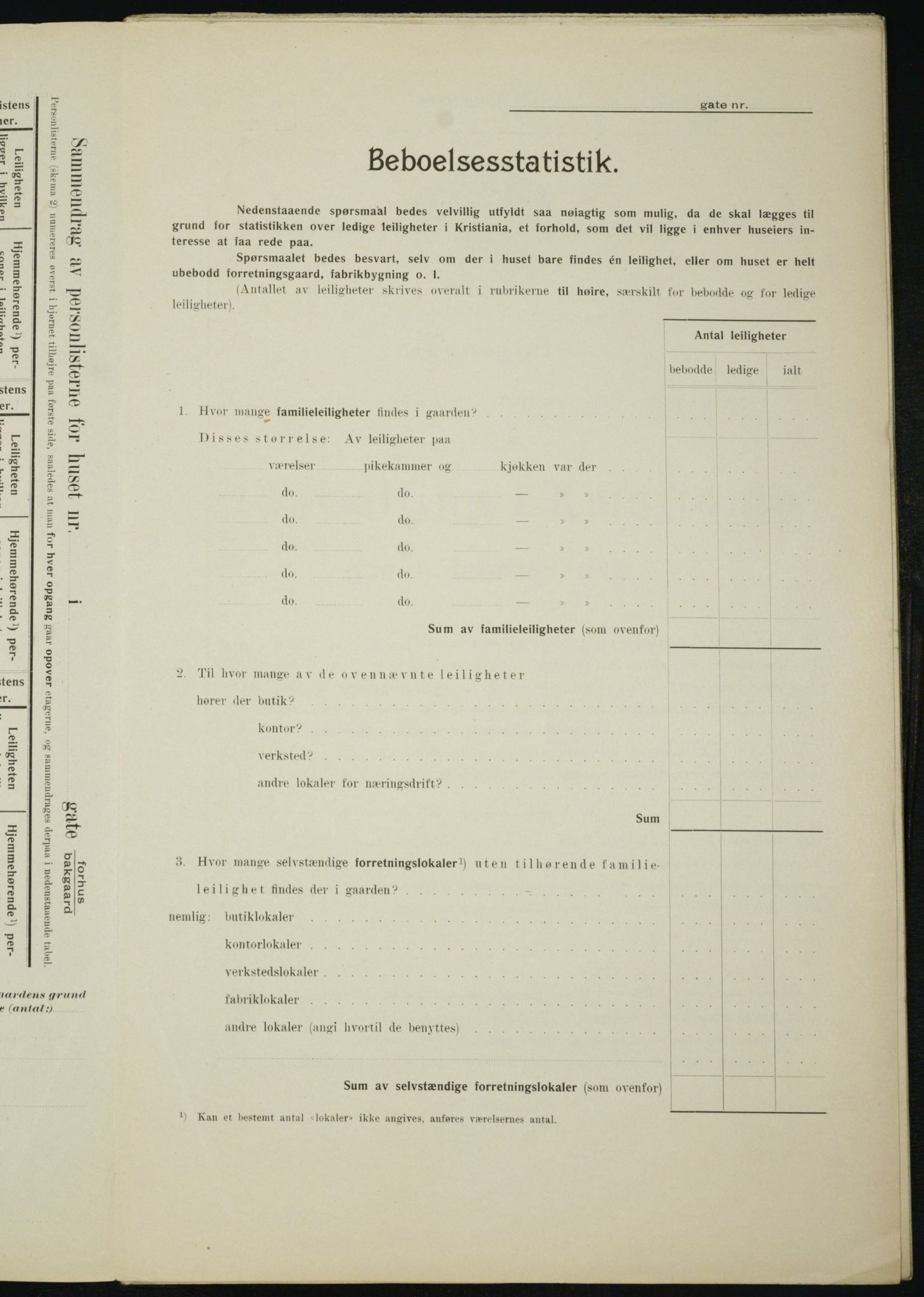 OBA, Municipal Census 1910 for Kristiania, 1910, p. 8345