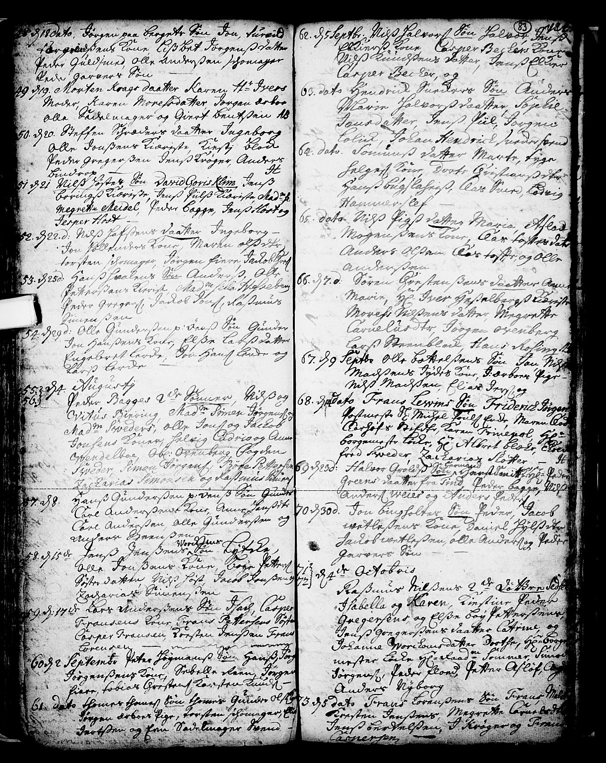 Skien kirkebøker, SAKO/A-302/F/Fa/L0002: Parish register (official) no. 2, 1716-1757, p. 83