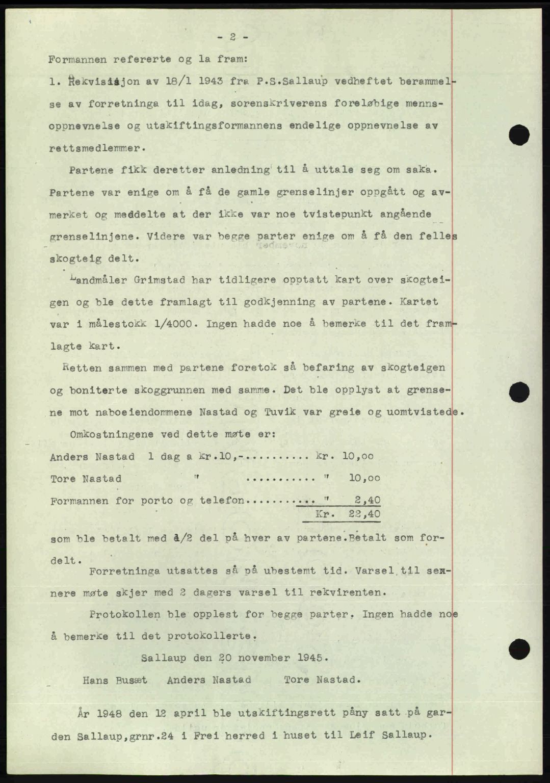 Nordmøre sorenskriveri, AV/SAT-A-4132/1/2/2Ca: Mortgage book no. A110, 1948-1949, Diary no: : 495/1949