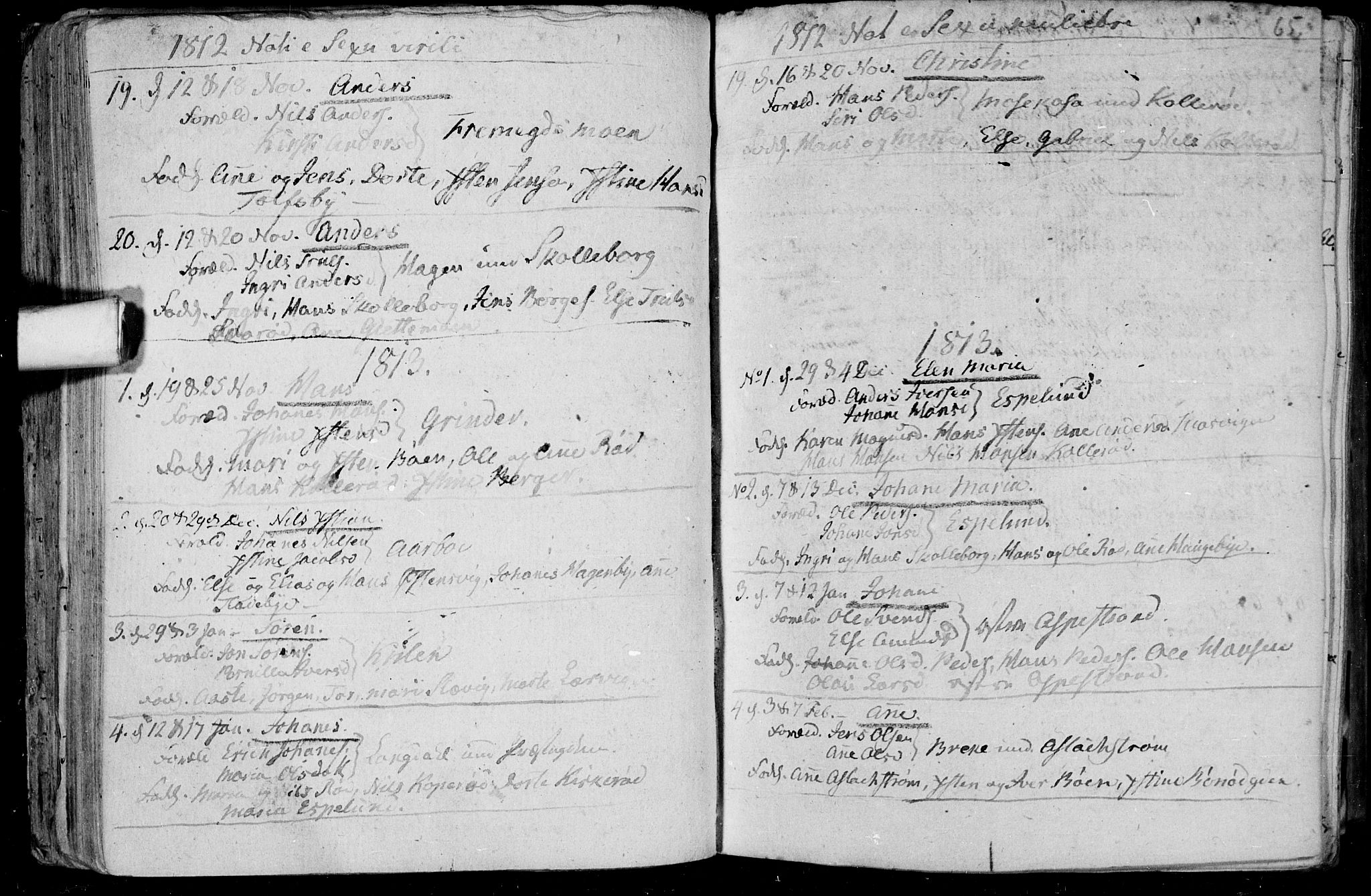 Aremark prestekontor Kirkebøker, AV/SAO-A-10899/F/Fa/L0004: Parish register (official) no. I 4, 1796-1814, p. 65