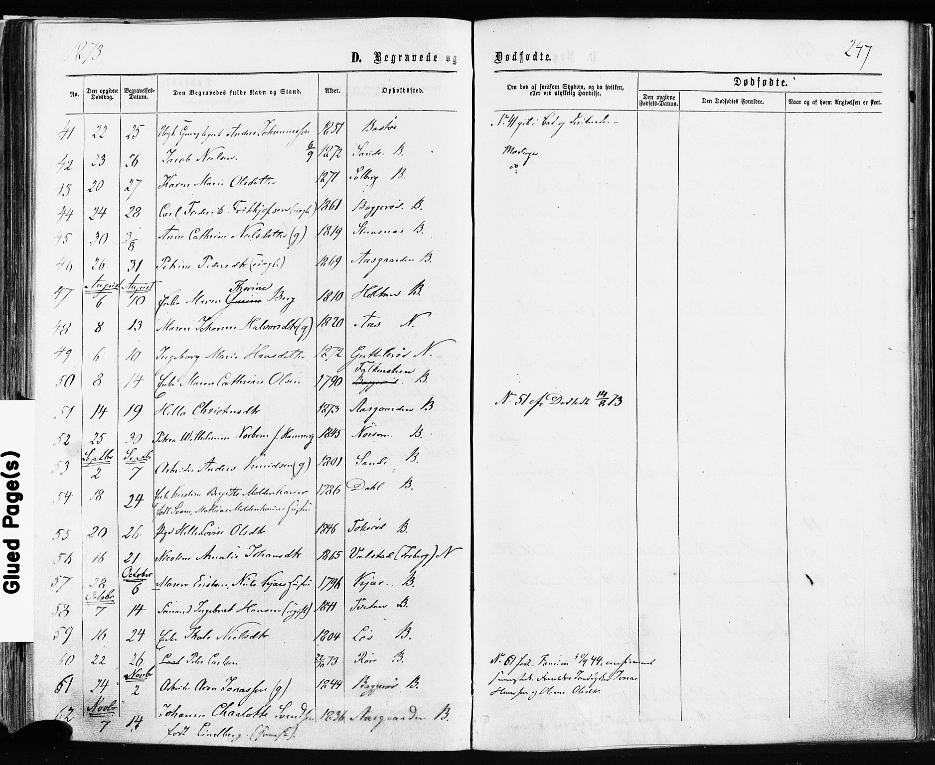 Borre kirkebøker, SAKO/A-338/F/Fa/L0008: Parish register (official) no. I 8, 1868-1877, p. 247