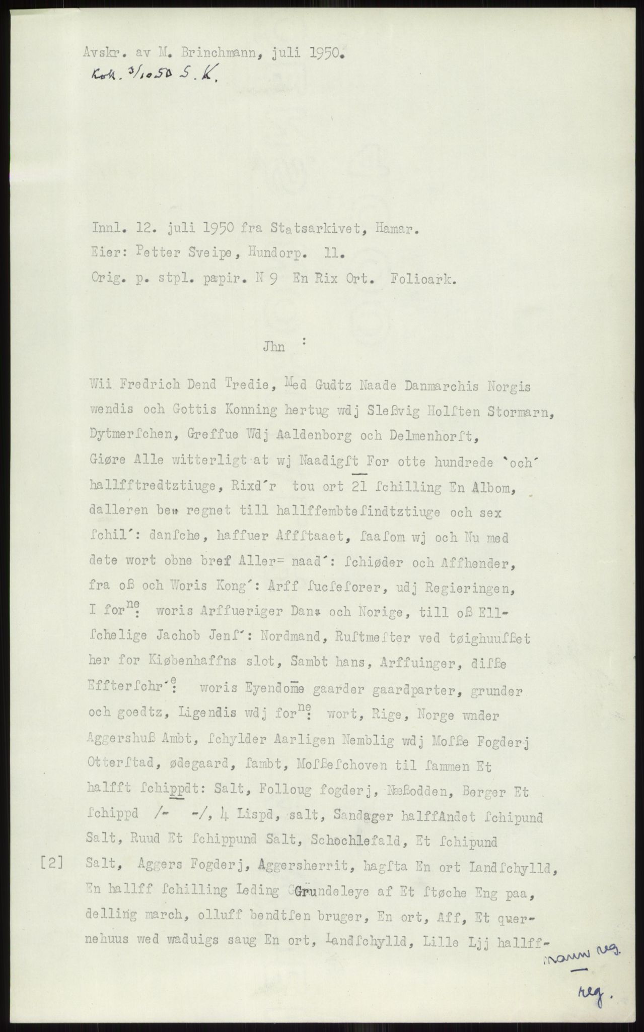 Samlinger til kildeutgivelse, Diplomavskriftsamlingen, AV/RA-EA-4053/H/Ha, p. 134