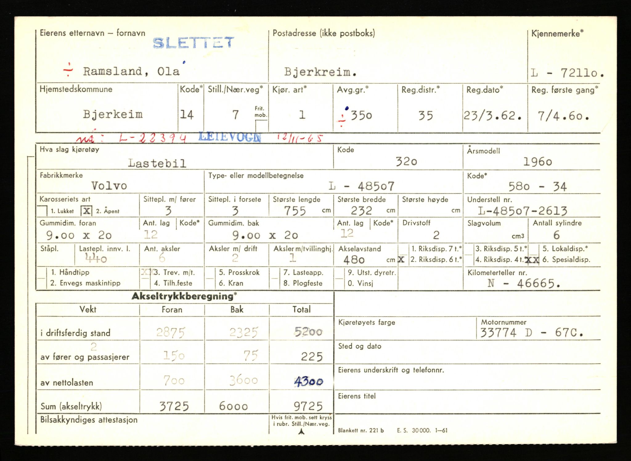 Stavanger trafikkstasjon, AV/SAST-A-101942/0/F/L0067: L-71600 - L-74999, 1930-1971, p. 367