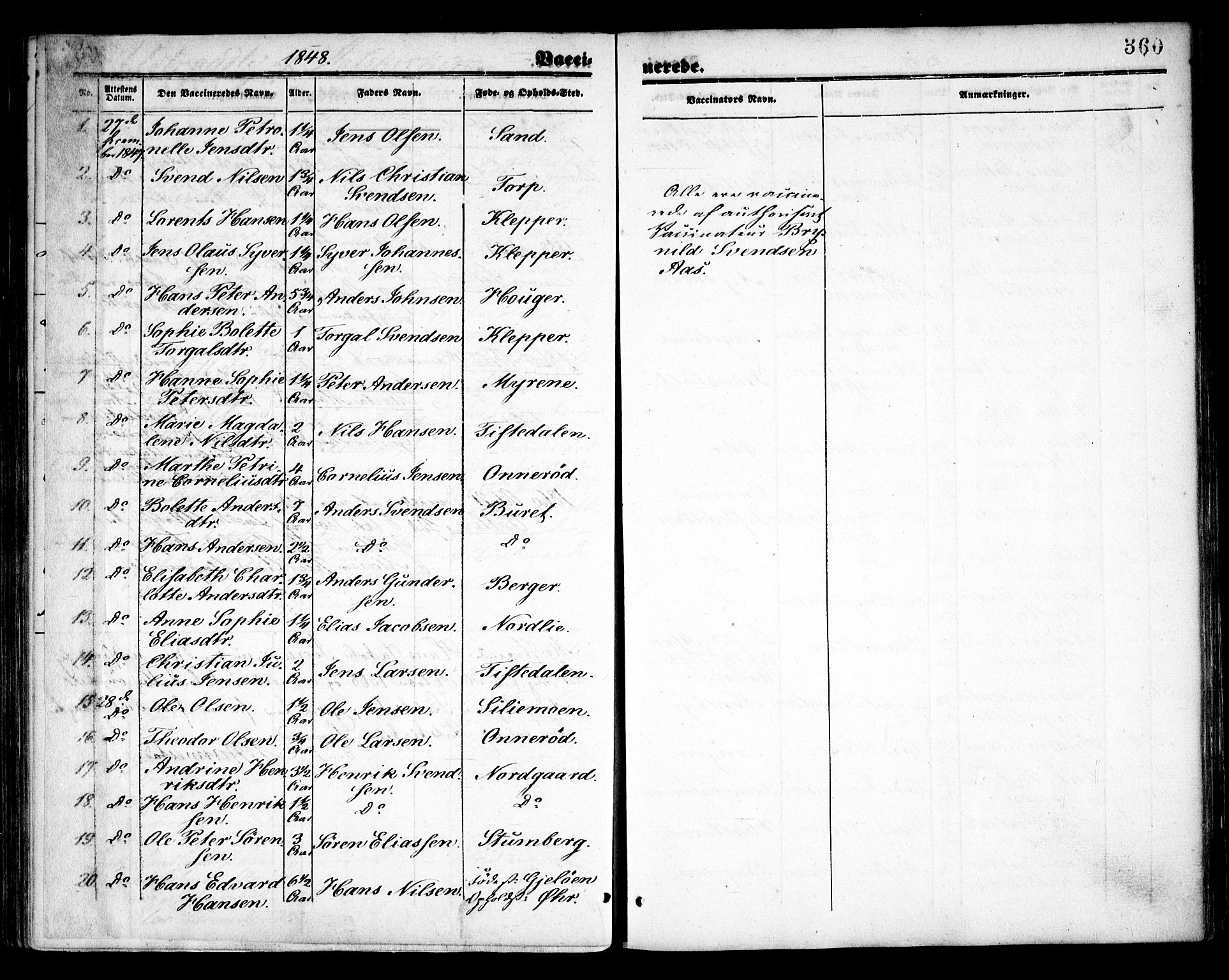 Idd prestekontor Kirkebøker, SAO/A-10911/F/Fc/L0004b: Parish register (official) no. III 4B, 1848-1860, p. 360