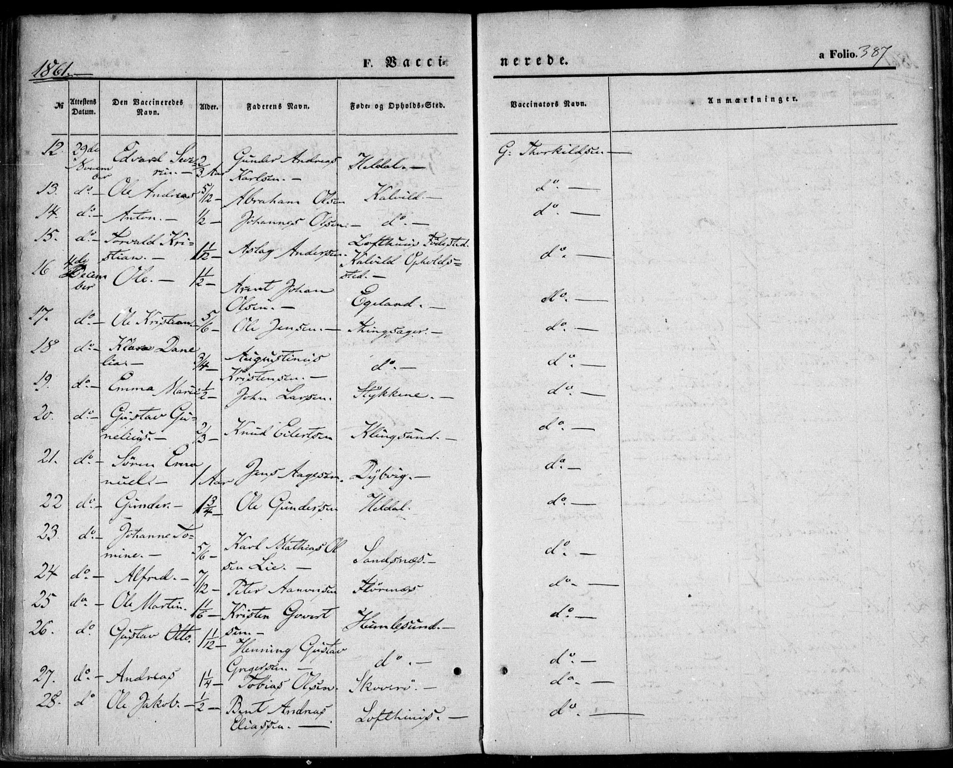 Vestre Moland sokneprestkontor, AV/SAK-1111-0046/F/Fa/Fab/L0007: Parish register (official) no. A 7, 1859-1872, p. 387