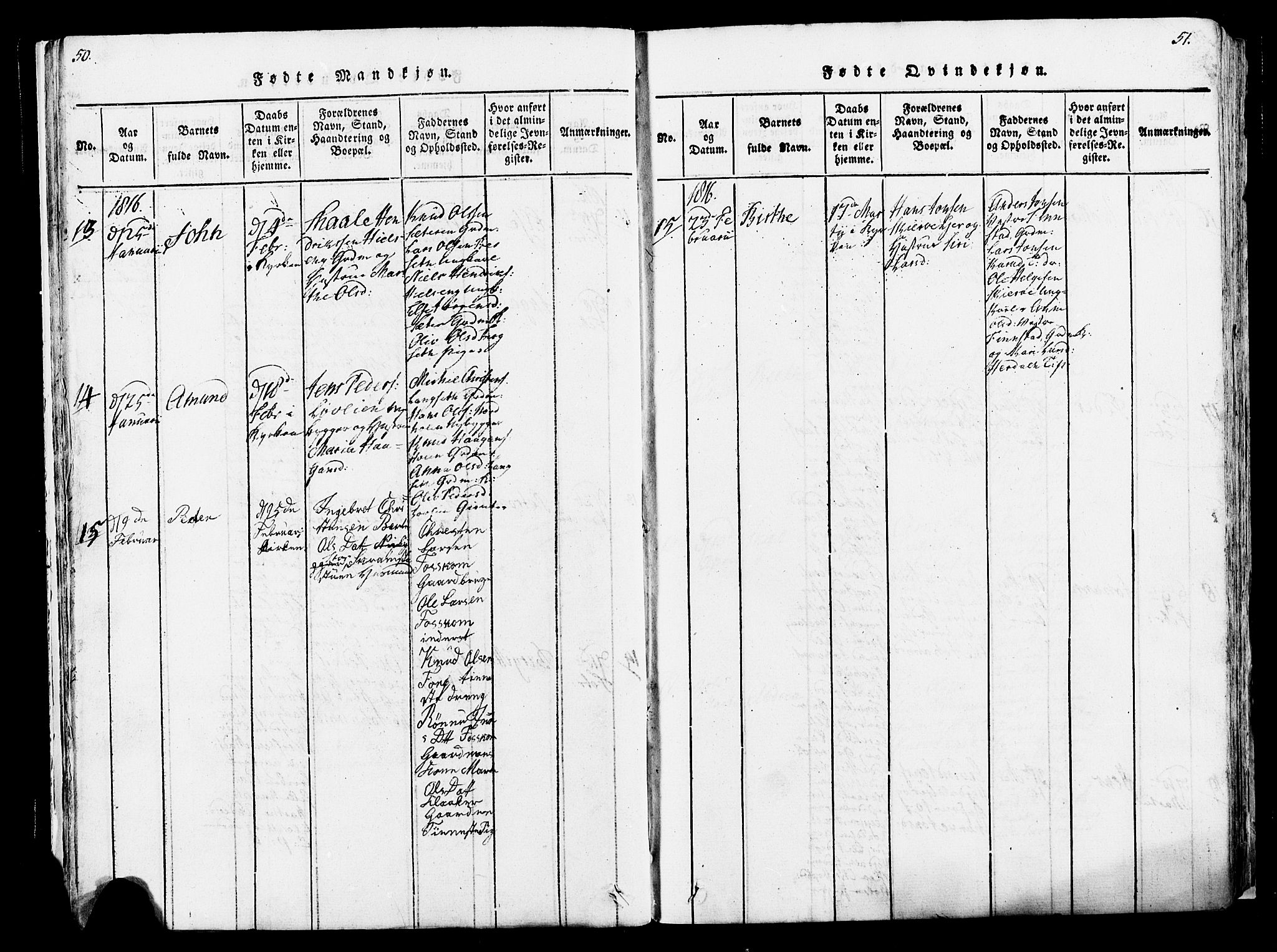 Løten prestekontor, AV/SAH-PREST-022/K/Ka/L0005: Parish register (official) no. 5, 1814-1832, p. 50-51