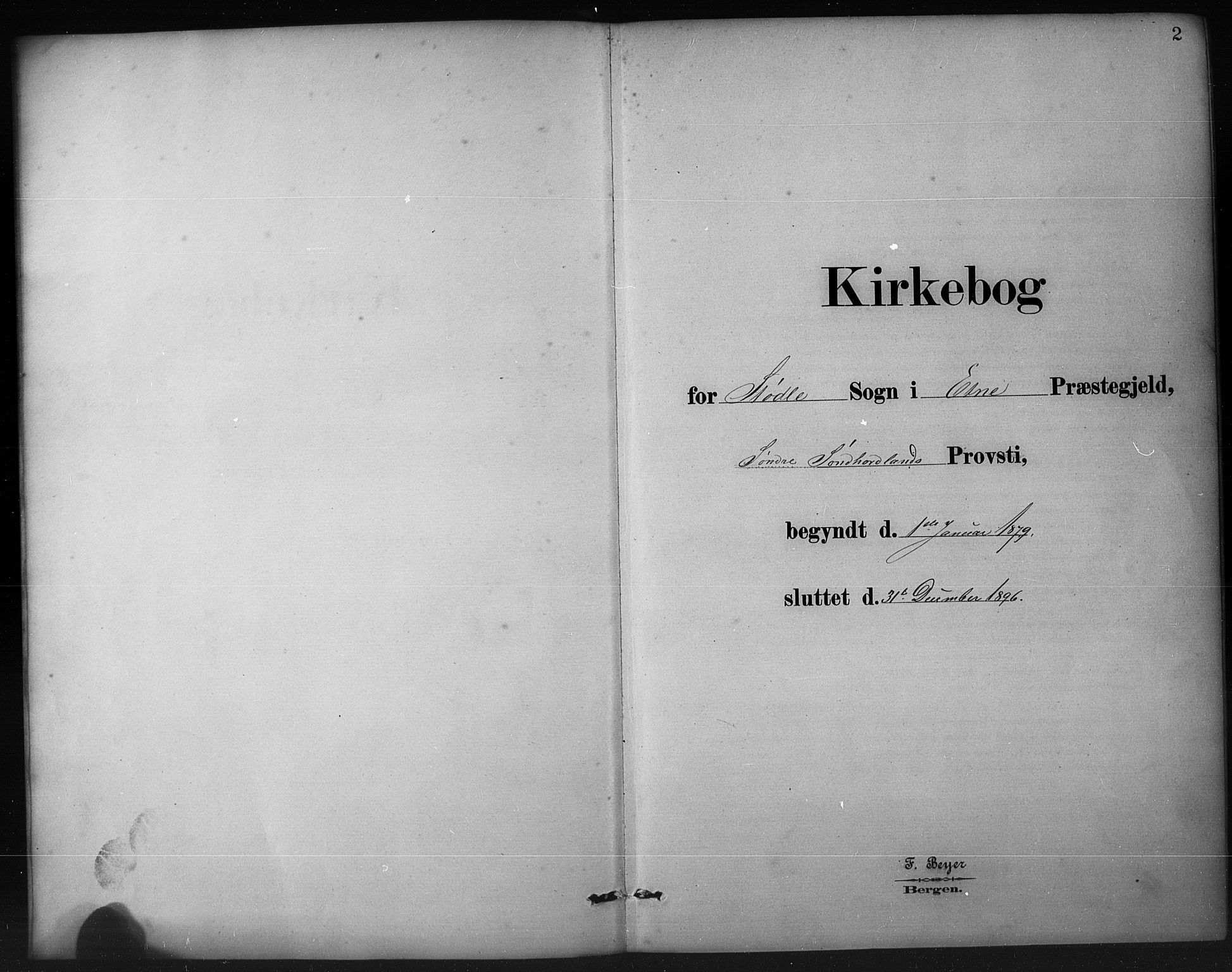 Etne sokneprestembete, SAB/A-75001/H/Hab: Parish register (copy) no. A 5, 1879-1896, p. 2