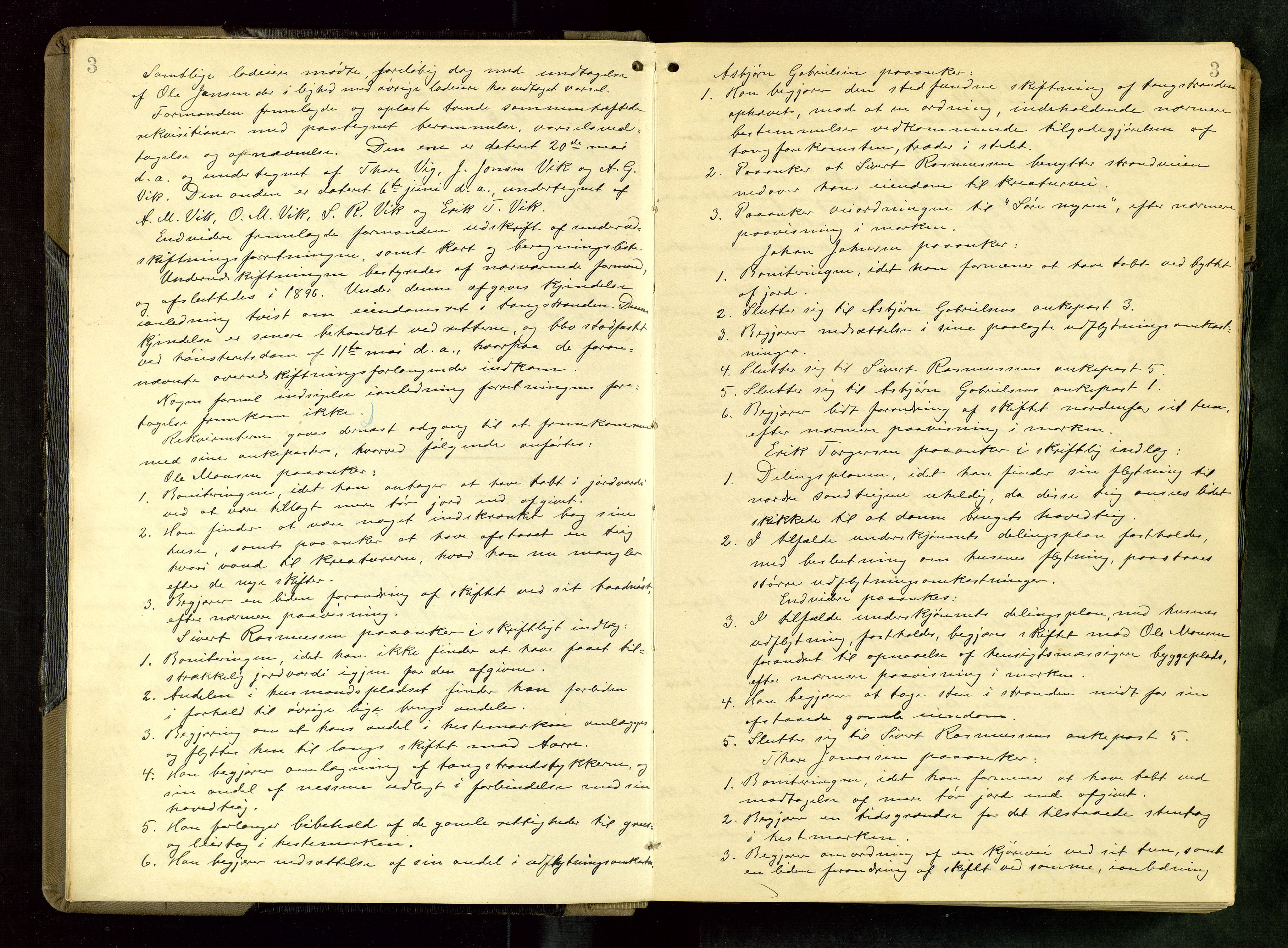 Rogaland jordskifterett, AV/SAST-A-102426/Oa/L0064: Forhandlingsprotokoll, 1905-1908, p. 3