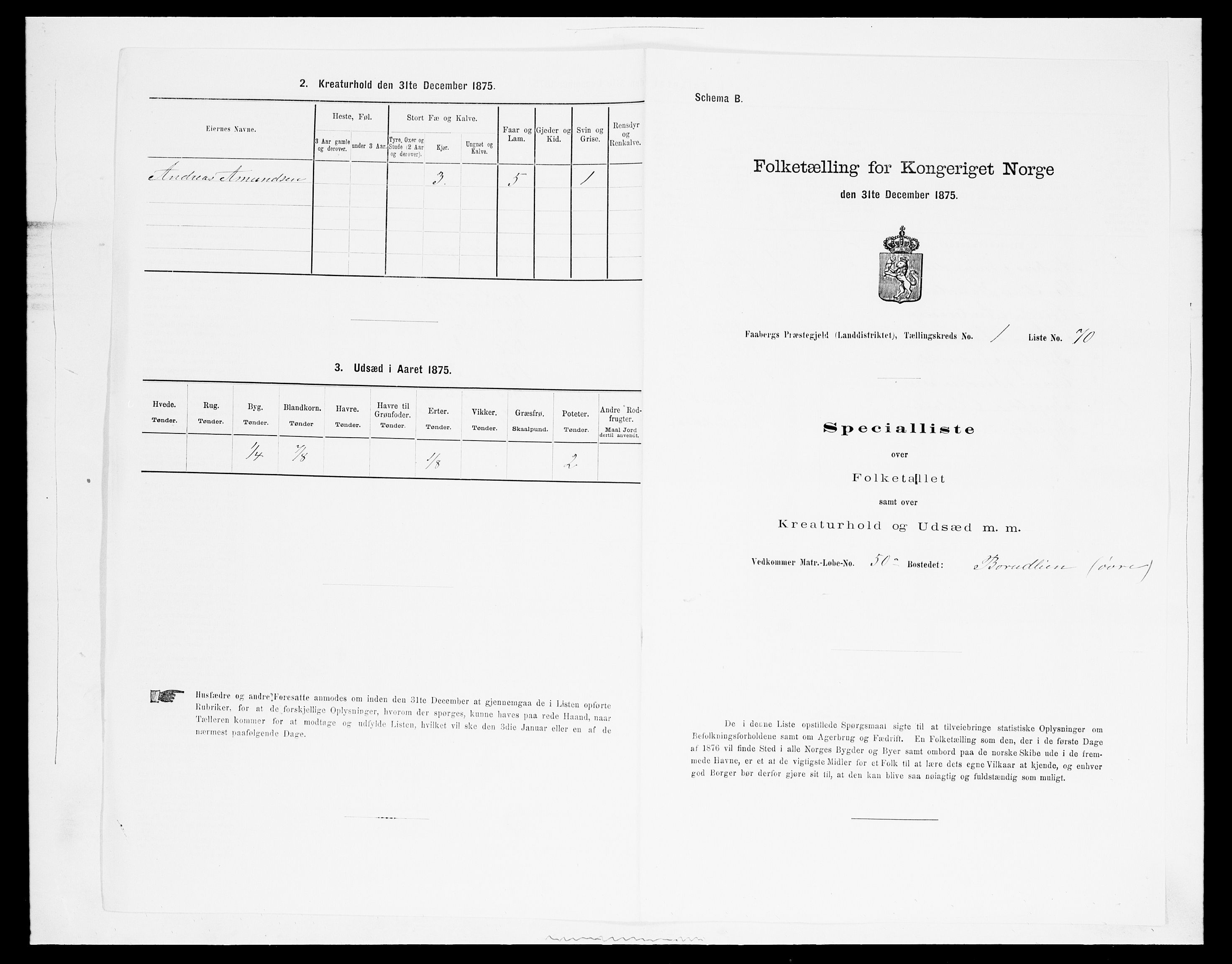 SAH, 1875 census for 0524L Fåberg/Fåberg og Lillehammer, 1875, p. 249