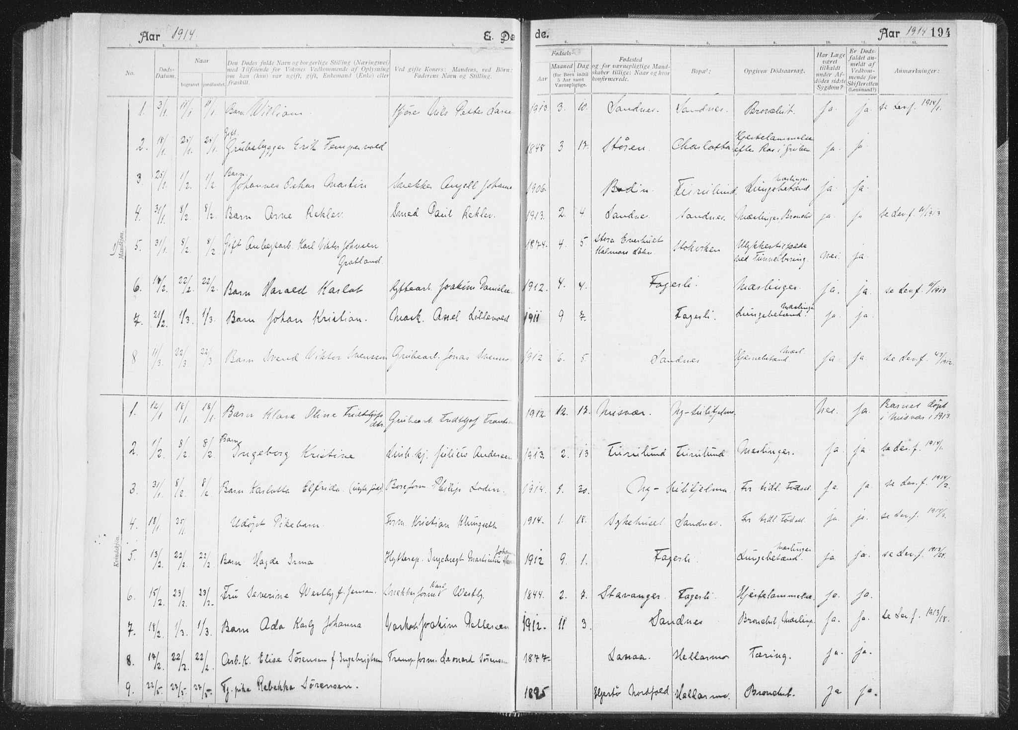 Ministerialprotokoller, klokkerbøker og fødselsregistre - Nordland, SAT/A-1459/850/L0711: Curate's parish register no. 850B01, 1902-1915, p. 194