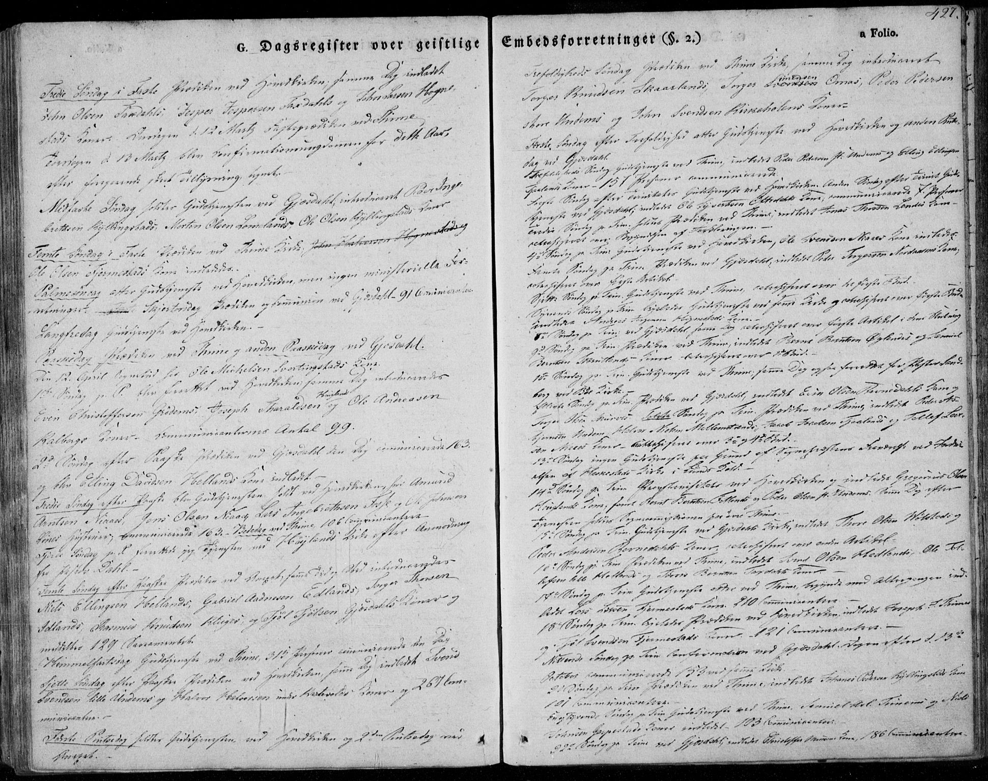 Lye sokneprestkontor, AV/SAST-A-101794/001/30BA/L0004: Parish register (official) no. A 4, 1826-1841, p. 427