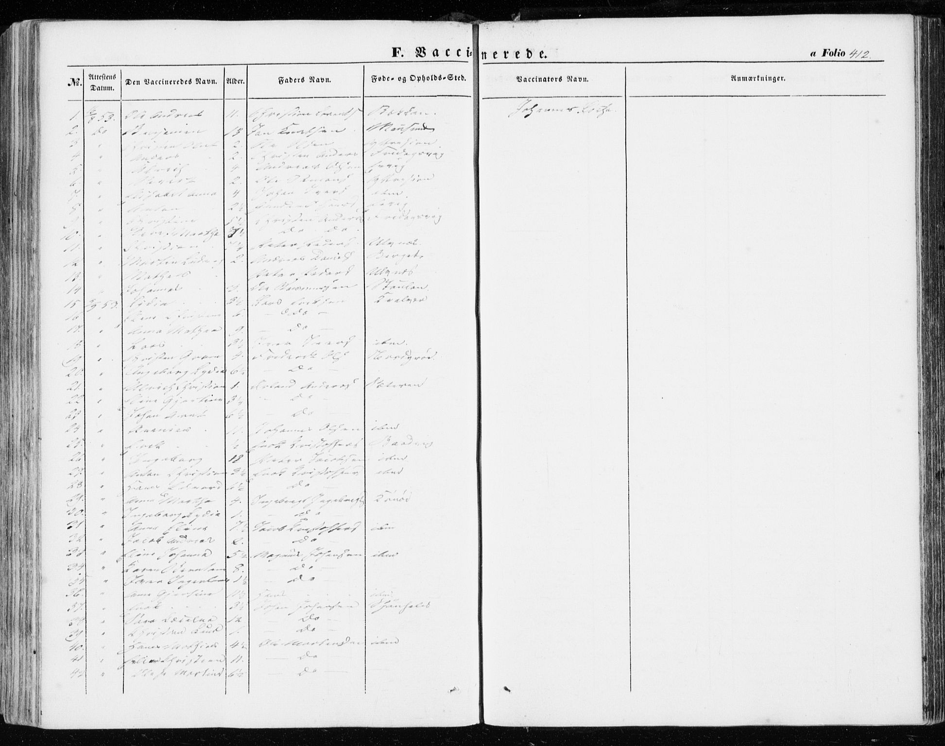 Ministerialprotokoller, klokkerbøker og fødselsregistre - Sør-Trøndelag, SAT/A-1456/634/L0530: Parish register (official) no. 634A06, 1852-1860, p. 412