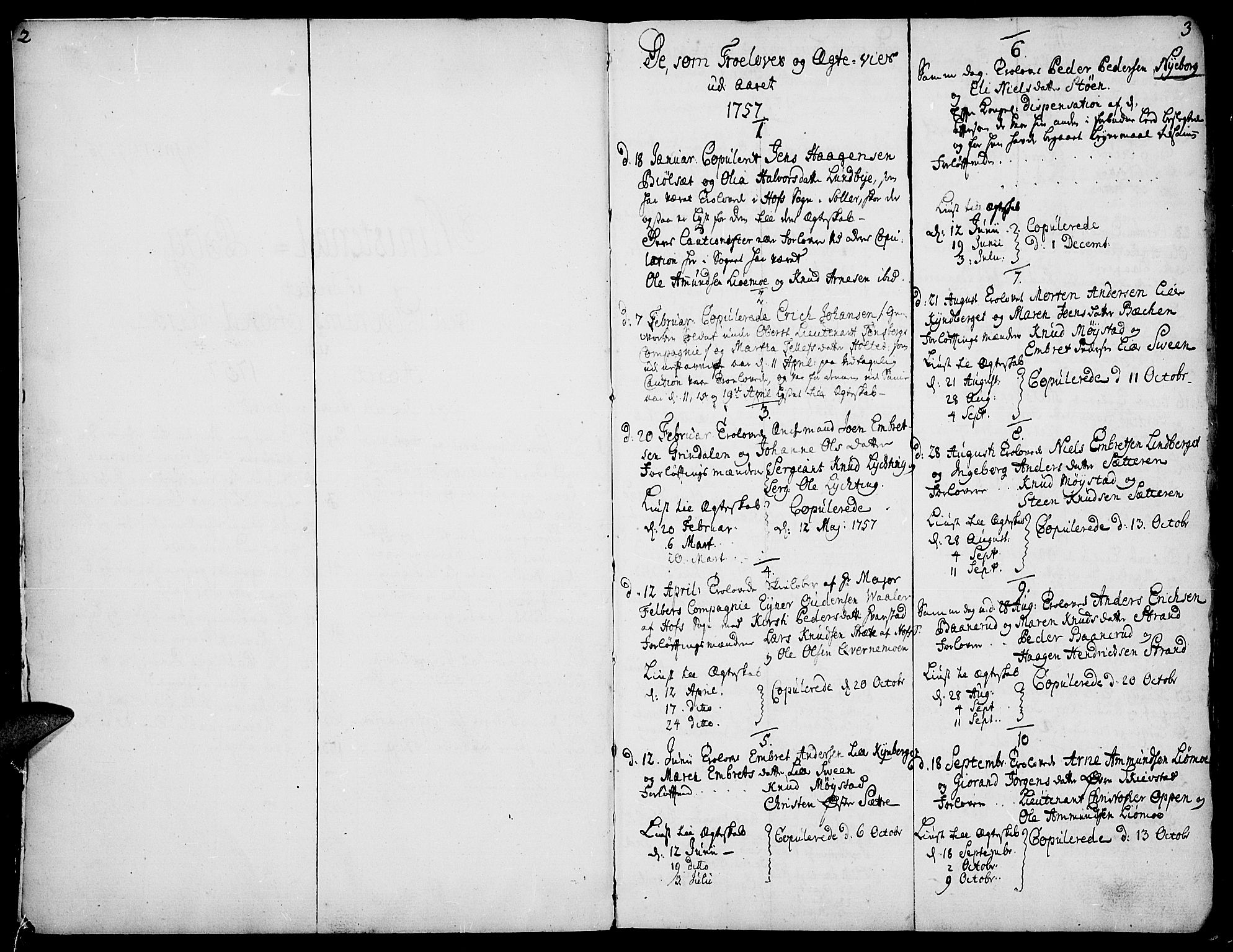 Elverum prestekontor, SAH/PREST-044/H/Ha/Haa/L0003: Parish register (official) no. 3, 1757-1776, p. 2-3
