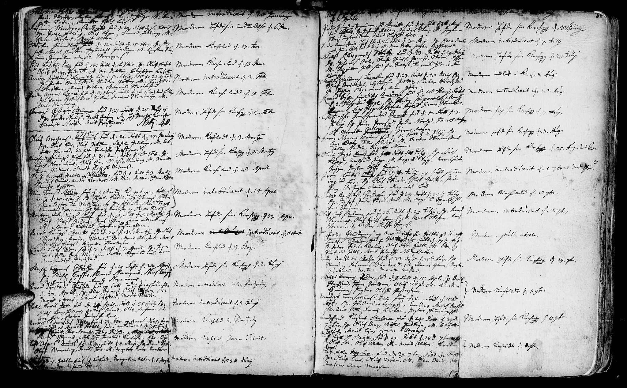 Ministerialprotokoller, klokkerbøker og fødselsregistre - Nord-Trøndelag, SAT/A-1458/746/L0439: Parish register (official) no. 746A01, 1688-1759, p. 30