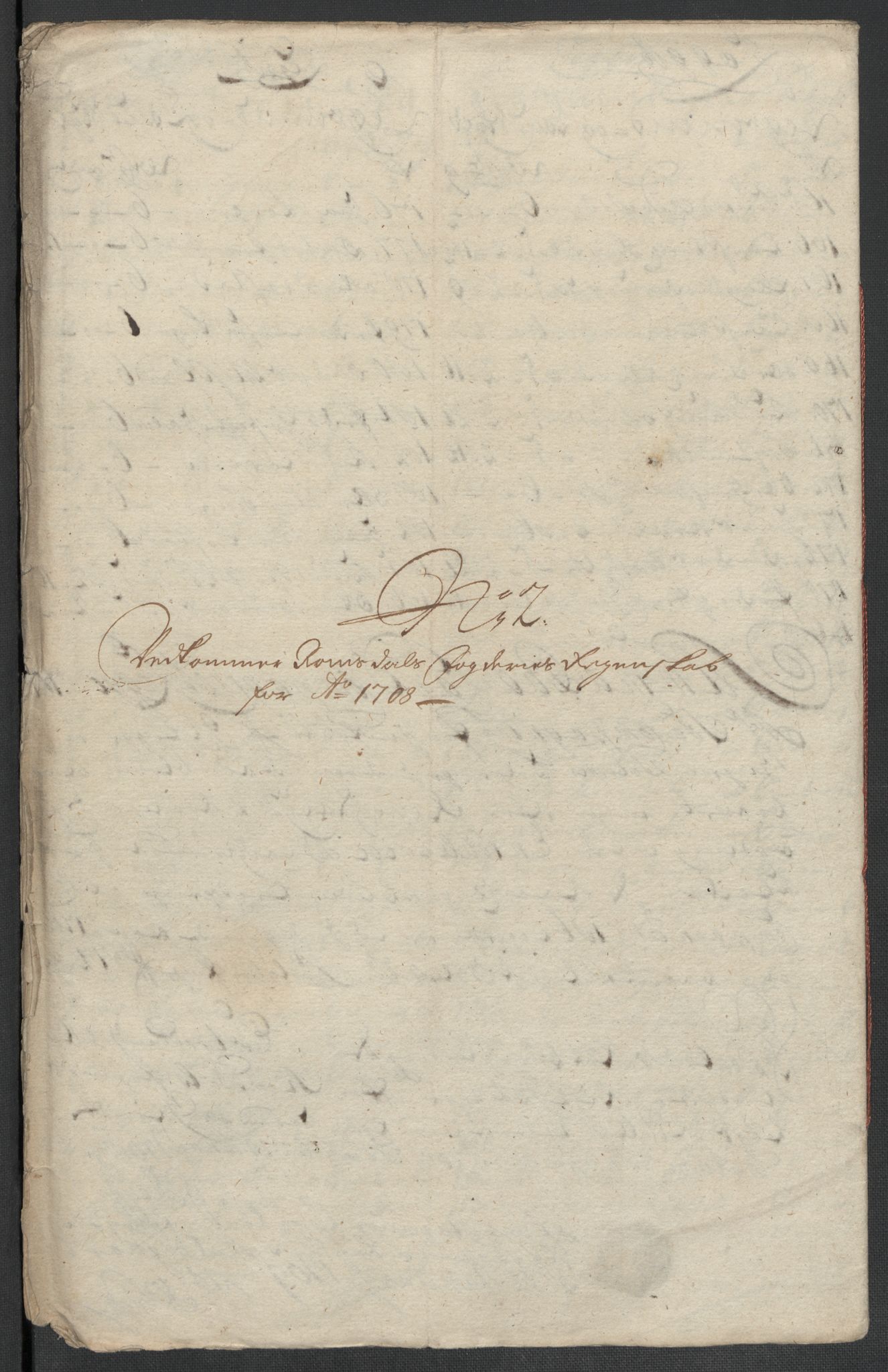 Rentekammeret inntil 1814, Reviderte regnskaper, Fogderegnskap, RA/EA-4092/R55/L3658: Fogderegnskap Romsdal, 1707-1708, p. 249