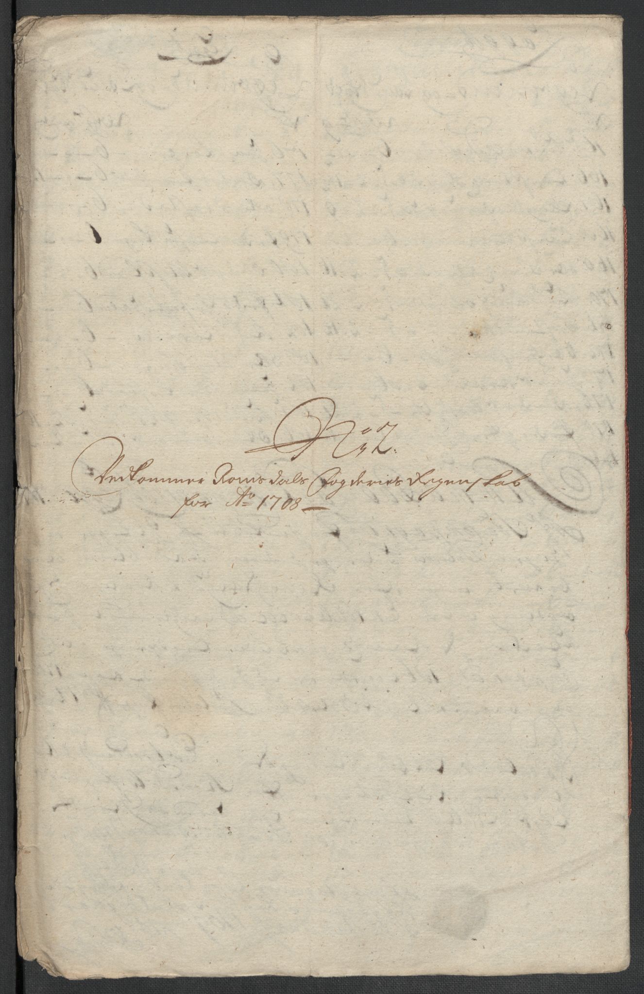 Rentekammeret inntil 1814, Reviderte regnskaper, Fogderegnskap, AV/RA-EA-4092/R55/L3658: Fogderegnskap Romsdal, 1707-1708, p. 249