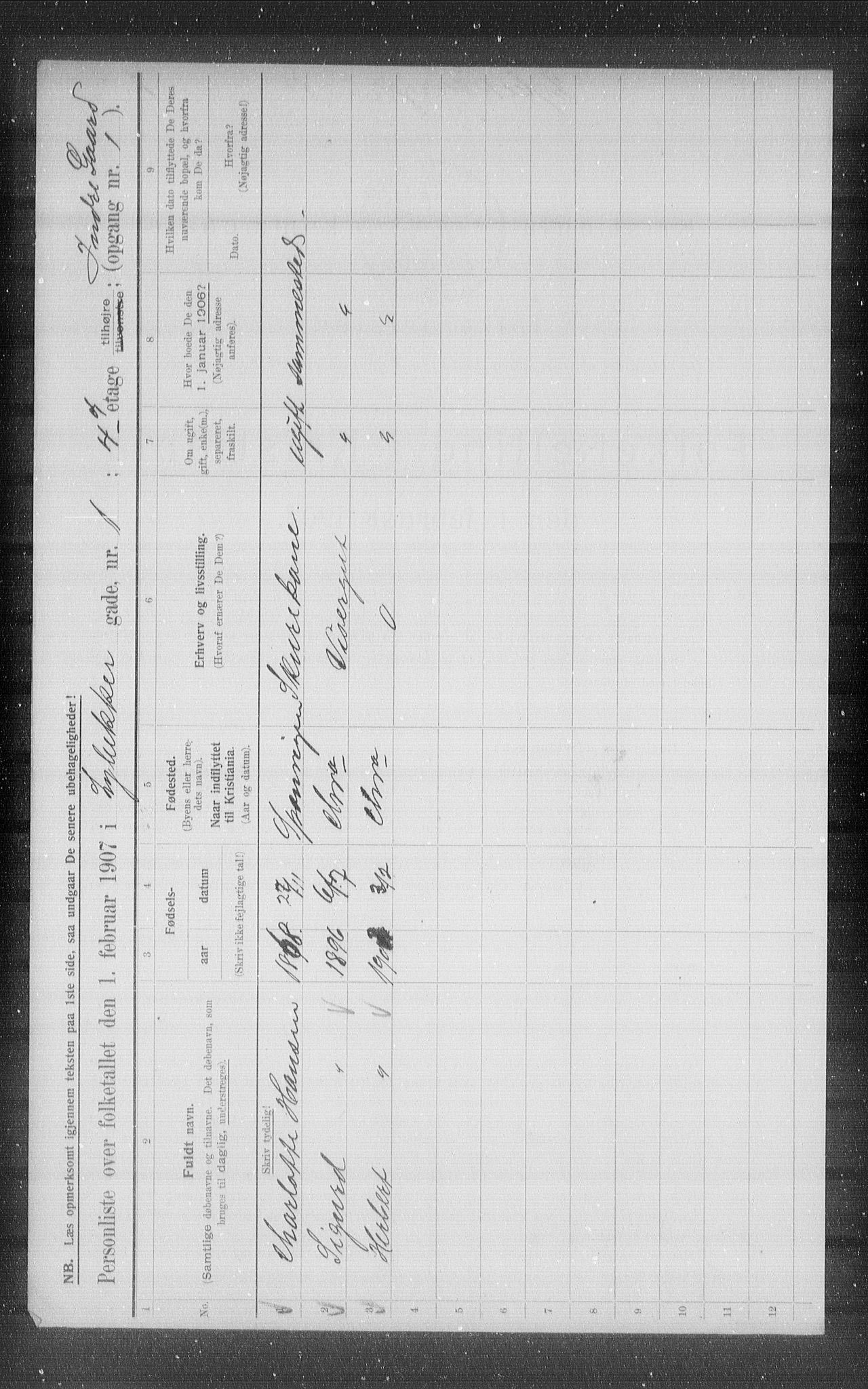 OBA, Municipal Census 1907 for Kristiania, 1907, p. 29869