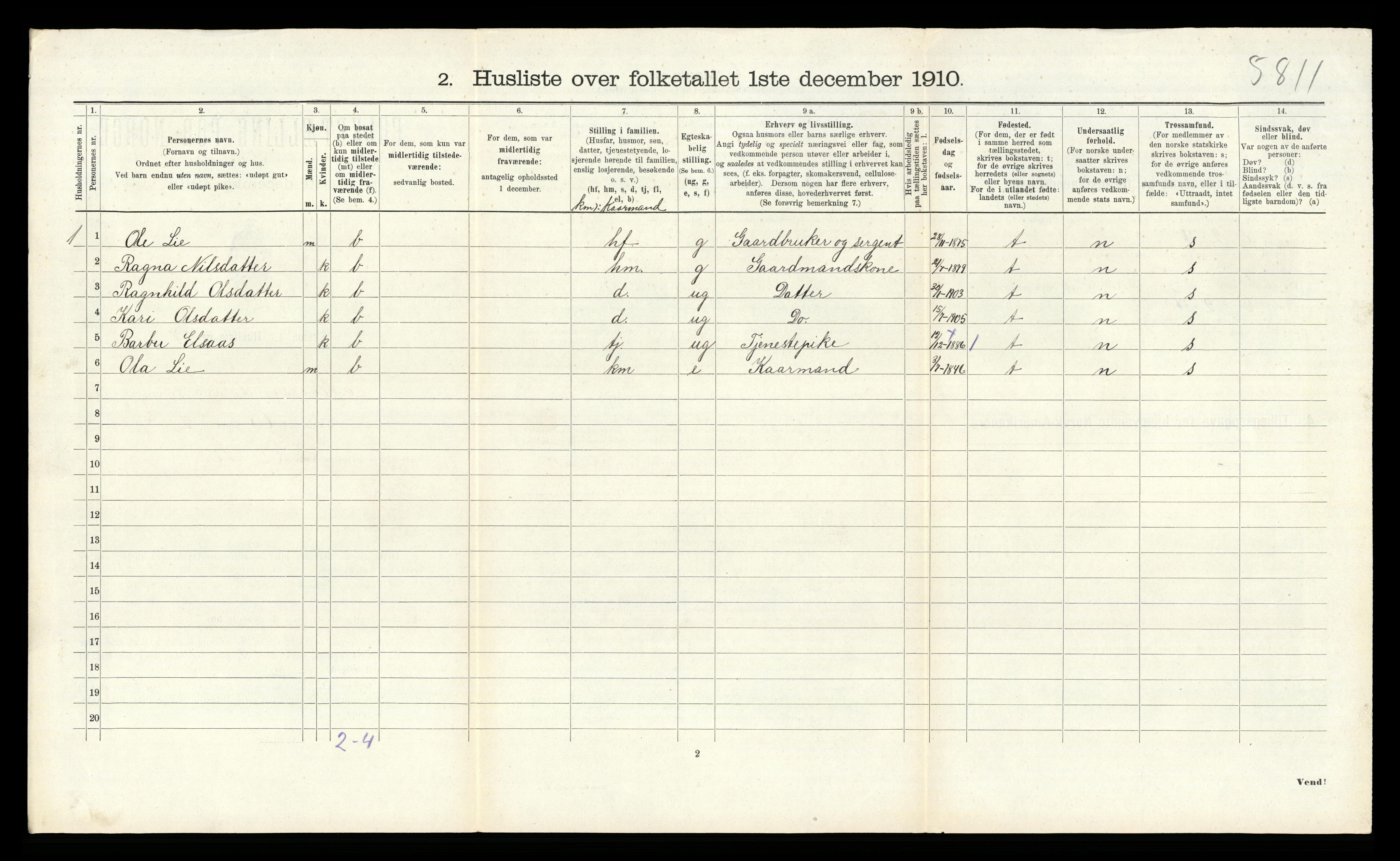 RA, 1910 census for Alversund, 1910, p. 879