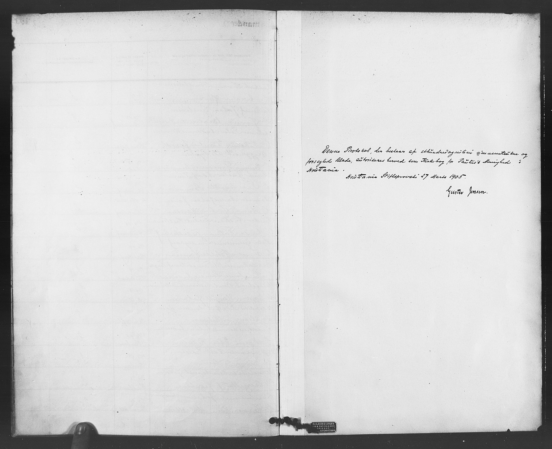 Paulus prestekontor Kirkebøker, AV/SAO-A-10871/F/Fa/L0008: Parish register (official) no. 8, 1904-1912