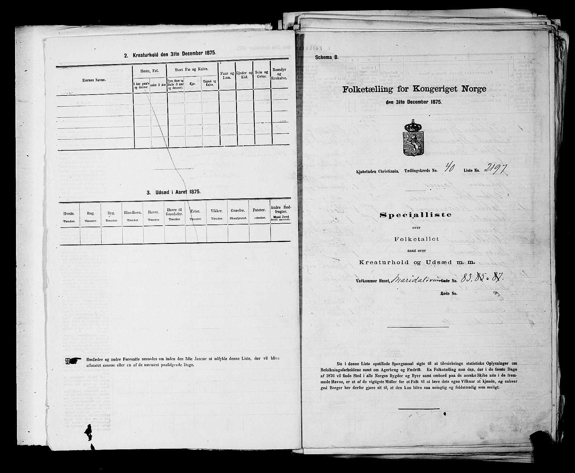 RA, 1875 census for 0301 Kristiania, 1875, p. 6268